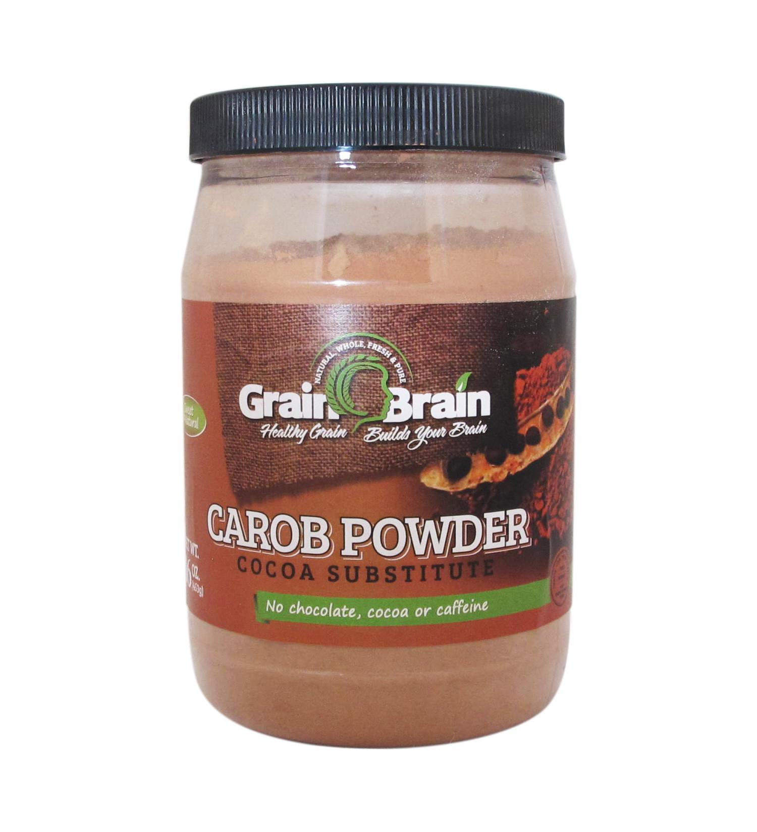 Grain Brain Natural Untoasted Carob Powder 18 oz - 1lb Pack | Premium Quality - Buy Online on GoSupps.com
