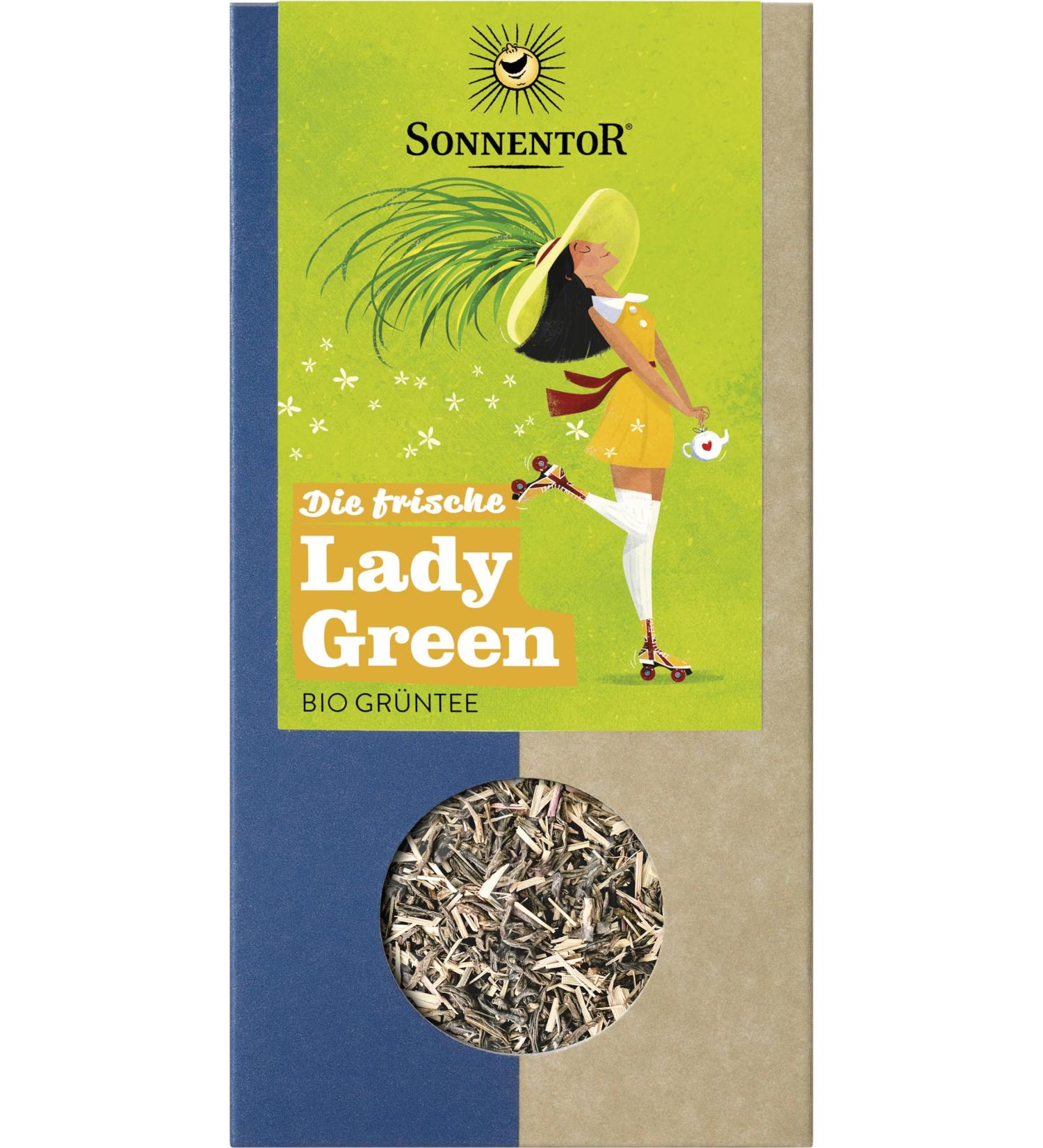 SONNENTOR Organic Green Tea Fresh Lady Green Tea Bulk 90g (1 Pack)