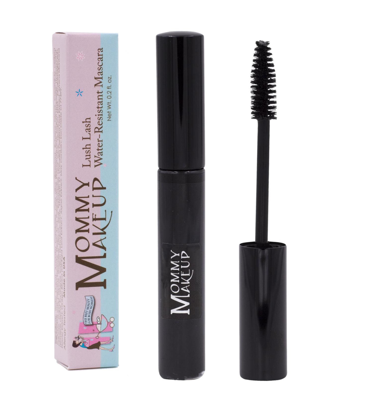 Mommy Makeup Lush Lash Water-Resistant Mascara | No Smears  No Smudges  No Flakes | Add Volume and Length For Stunning Lashes | Non-Irritating  Allergy Tested  Cruelty Free | Black Mascara