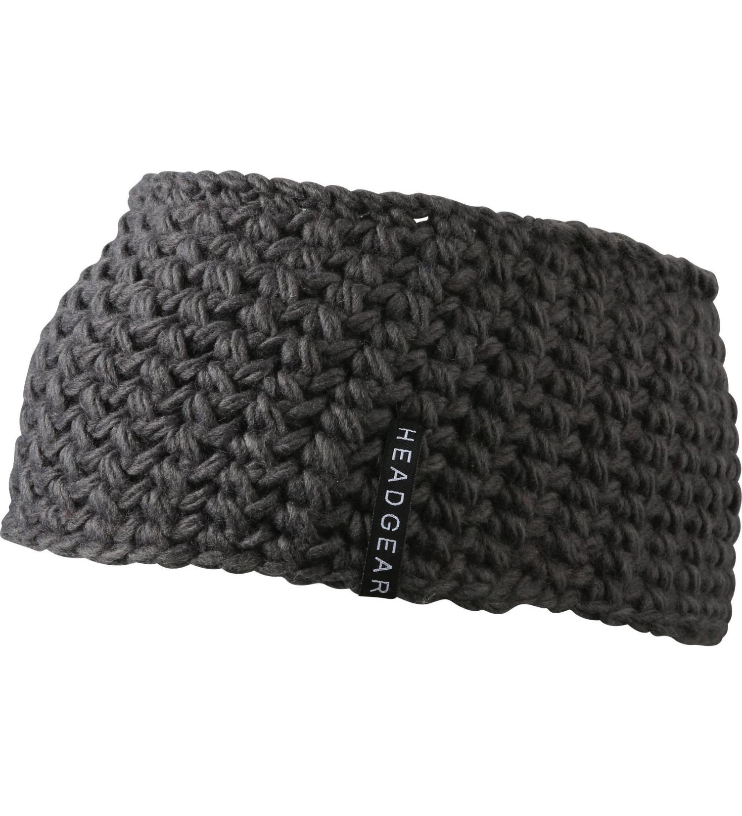 Myrtle Beach - Extra wide headband with fleece lining / carbon One Size