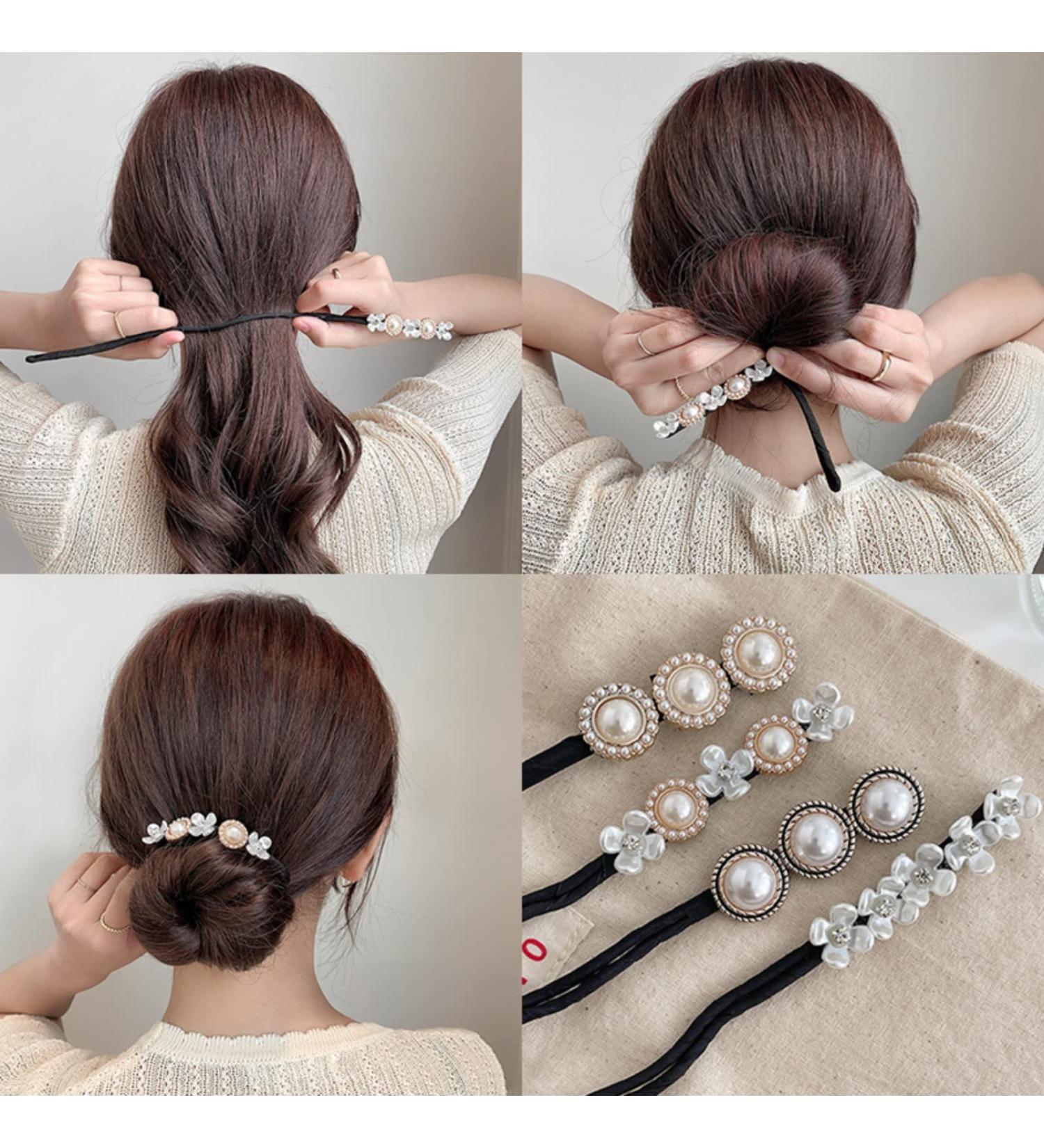 Kebolun Life 4 Pcs Tie Dye Hair Bun Set for Women - Velvet Scrunchie & Donut Maker for Elegant Buns in 5 Seconds - Reusable & Effortless Styling for Thin Hair - Buy Online on GoSupps.com