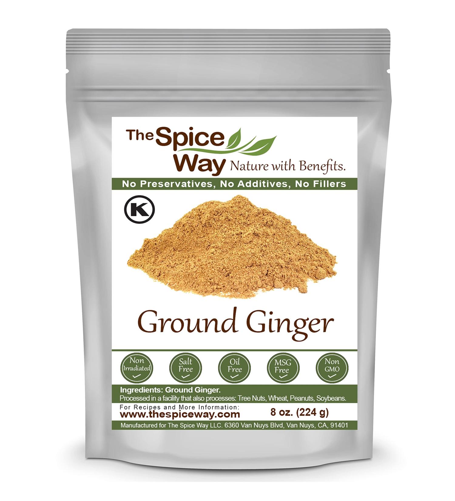 The Spice Way Ginger Powder (8 oz) - Pure Ground Ginger Root for Cooking and Baking - Buy Online on GoSupps.com