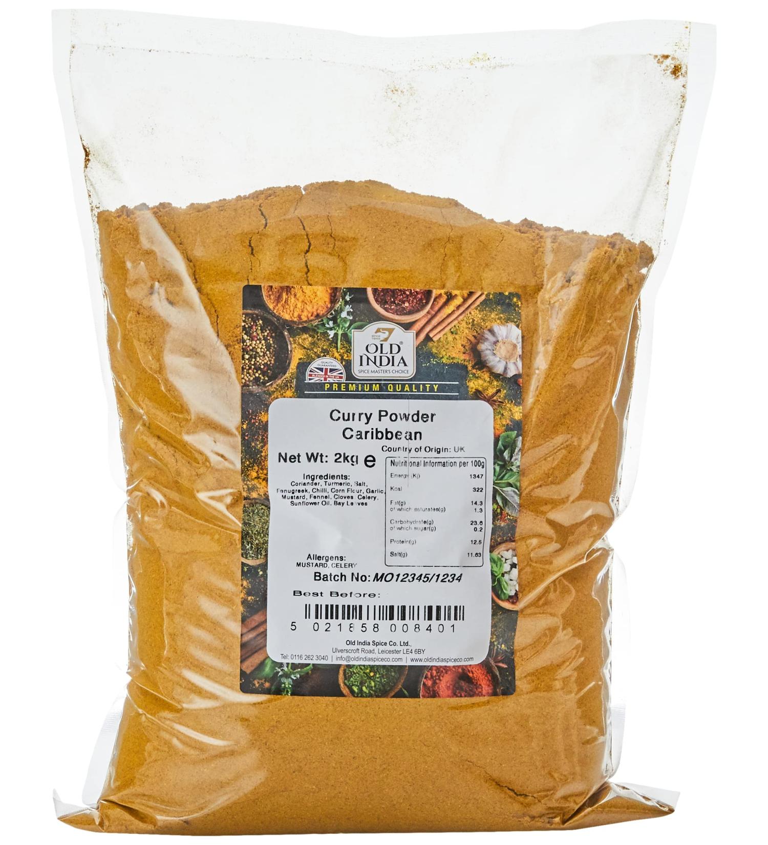 Old India Caribbean Curry Powder 2kg - Authentic Spice Blend for Exotic Flavors - Buy Online on GoSupps.com