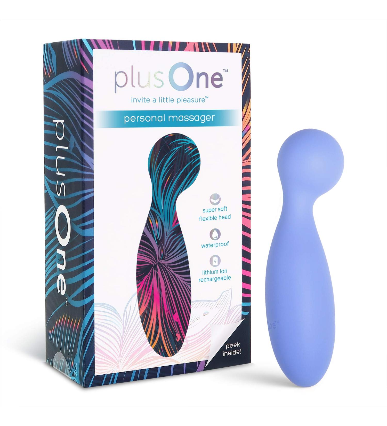 Plusone Personal Massage Device - Waterproof Body-Safe Silicone 10 Vibration Settings for Ultimate Muscle Relaxation | Premium Periwinkle Quick Load USB - Buy Online on GoSupps.com