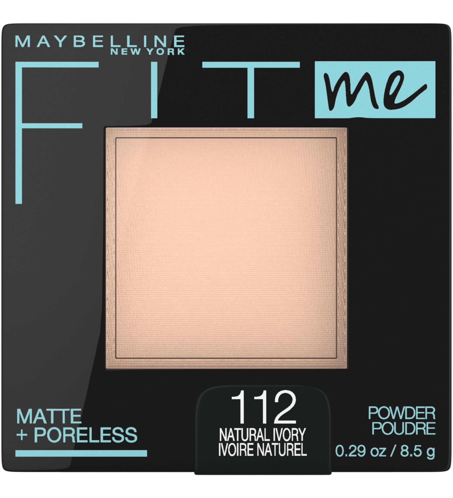 Maybelline Fit Me Matte + Poreless Powder - Natural Ivory 112 - 8.5g (1 Pack) - Buy Online on GoSupps.com