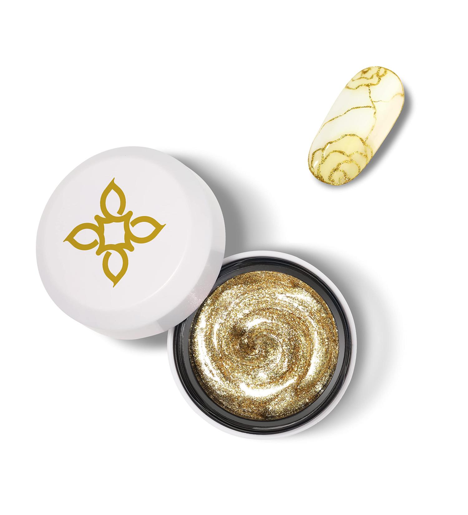 Bluesky Metallic Sparkle Gel Paint Pots - Glitter Nail Art Good As Gold 5g (1pc) - Premium Quality for Stunning Manicures - International Shipping Available - Buy Online on GoSupps.com