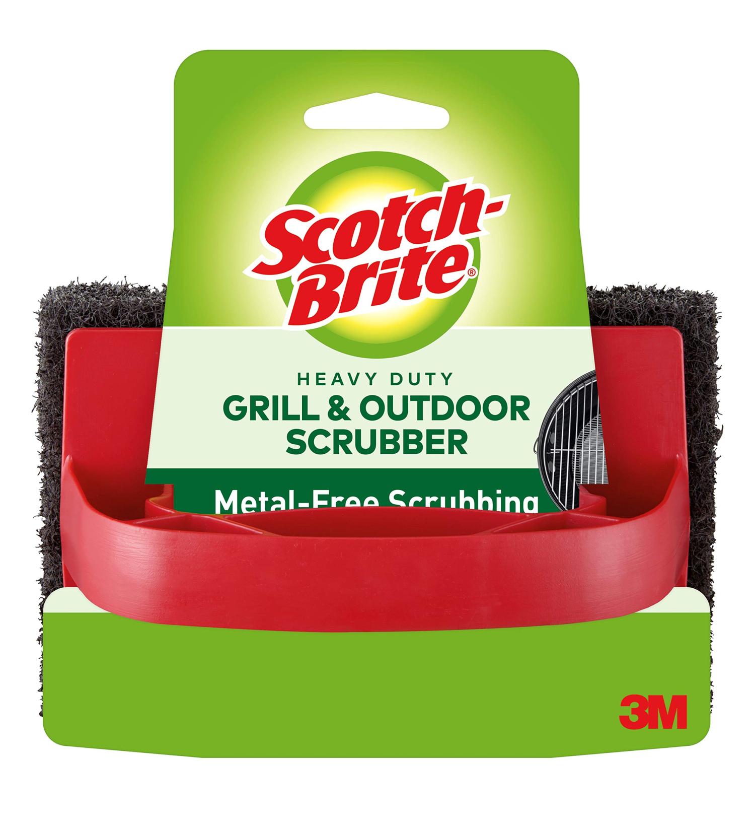Scotch-Brite Heavy Duty Grill & Outdoor Scrubber - Ideal for Concrete Patio, Bricks, BBQ Tools, Charcoal and Gas Grills - Buy Online on GoSupps.com