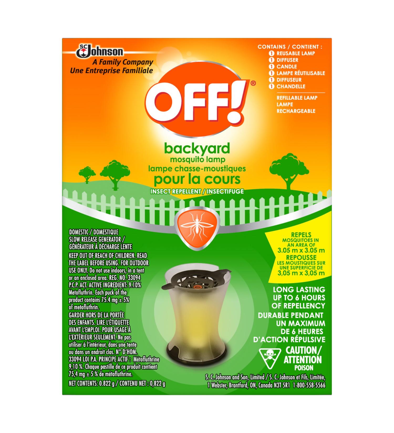 OFF! Backyard Mosquito Repellent Lamp Ideal for Camping and Outdoors Up to 6 Hours of Protection 1 Lamp and 1 Diffuser - Buy Online on GoSupps.com