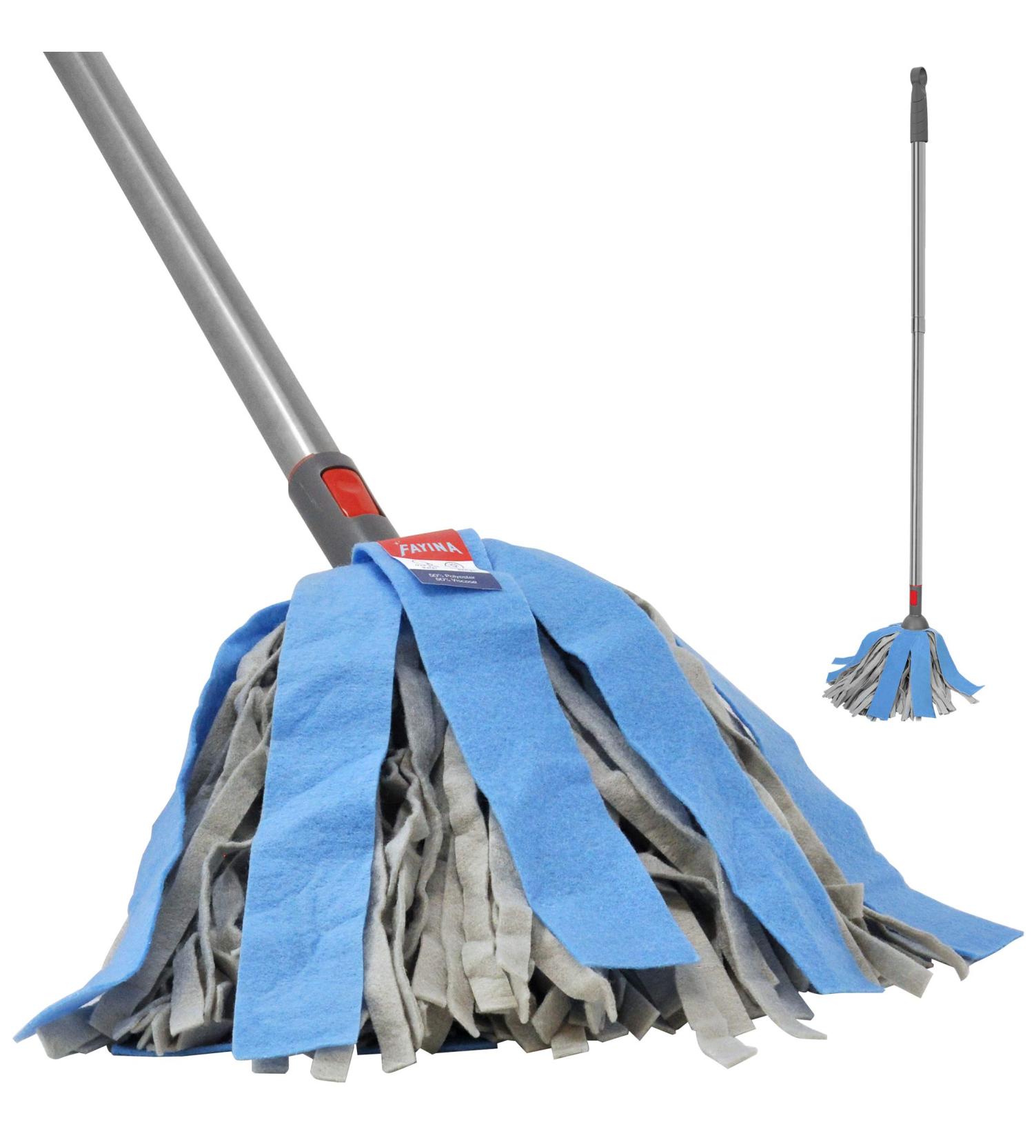 FAYINA Premium Viscose Wet Mop for Hardwood, Laminate, Tile Flooring | Stainless Steel Handle | Extendable up to 56 Inches - Buy Online on GoSupps.com