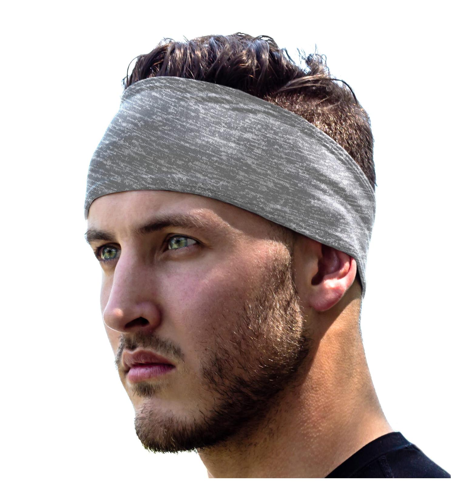 Buy Gray Sports Headband for Men & Women - Anti-Slip Hairband Sweatband for All Head Sizes | 1 Piece - Buy Online on GoSupps.com