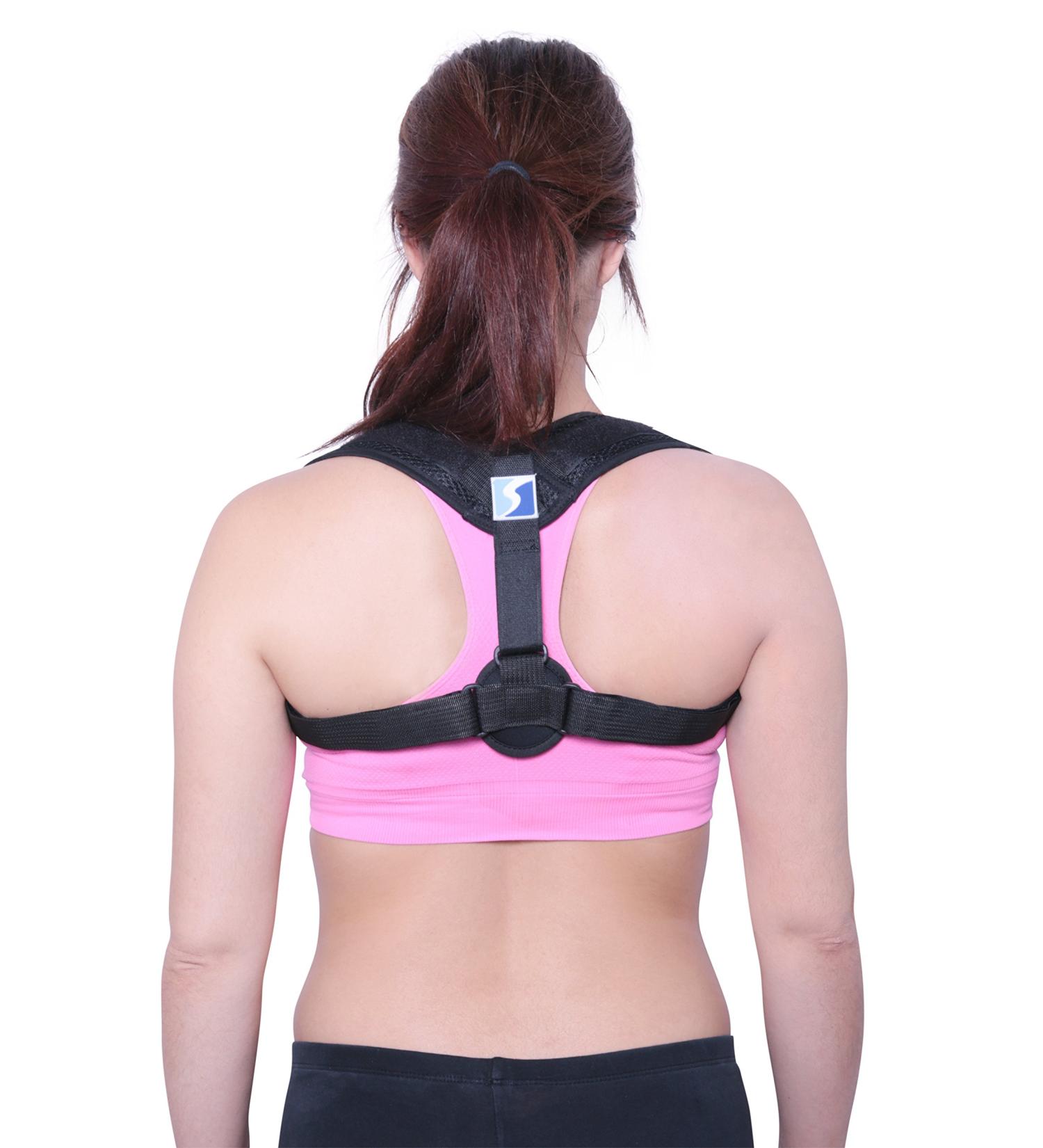 Clavicle Support Brace & Posture Corrector | Pain Relief for Shoulder Neck & Back | Adjustable & Comfortable | Lightweight Fabric | SS Products - Buy Online on GoSupps.com