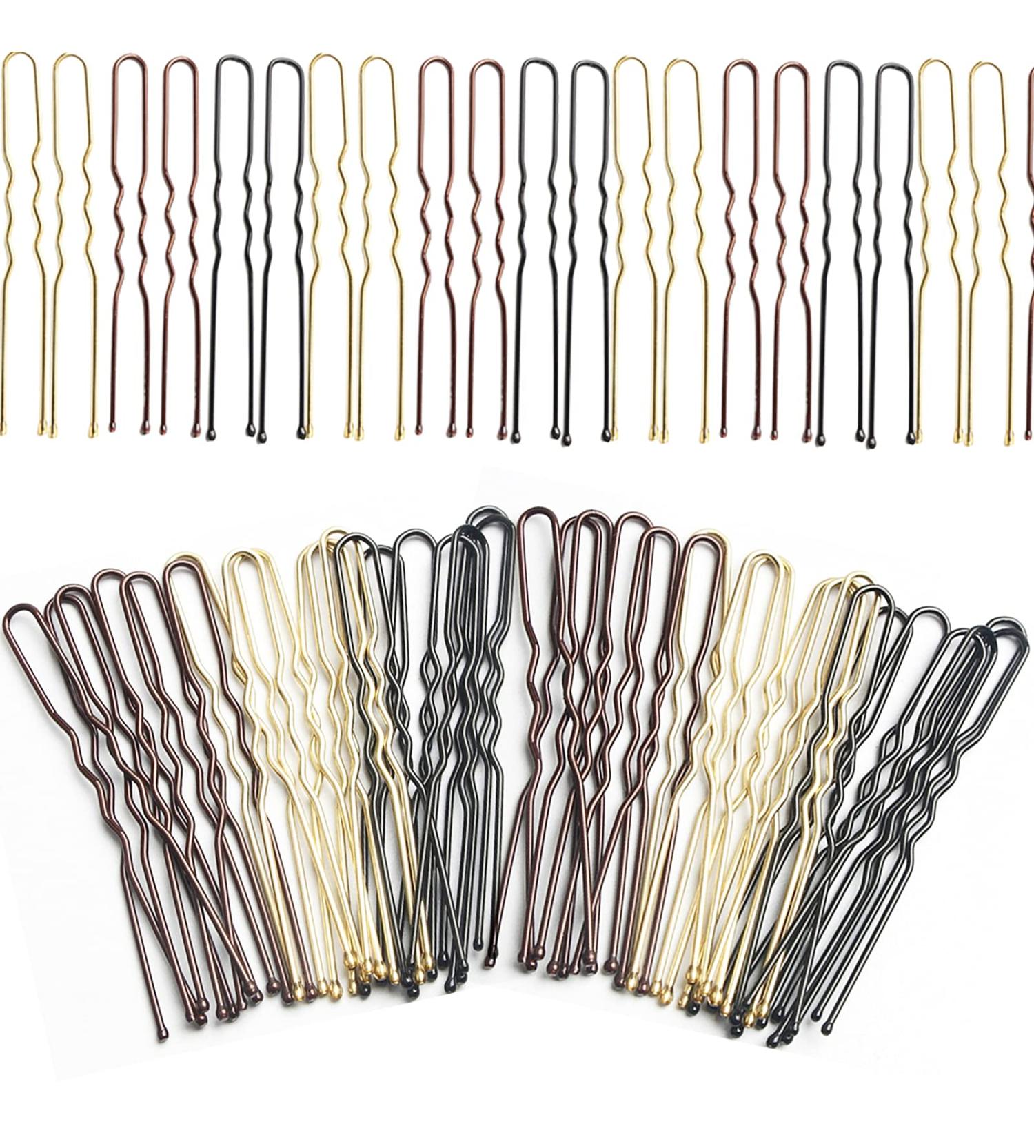 150 Black Metal U-Shaped Hair Needles for Women | Perfect Hair Clips for Solid Hairstyles - Buy Online on GoSupps.com