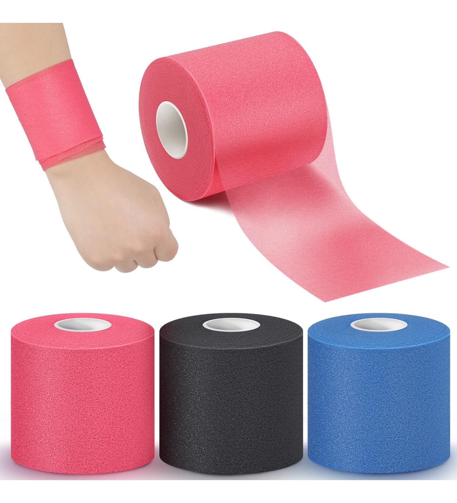 3 Pieces Athletic Pre Wrap Tape for Hair & Sports - 2.75 Inch by 30 Yards (Black Blue) - Buy Online on GoSupps.com