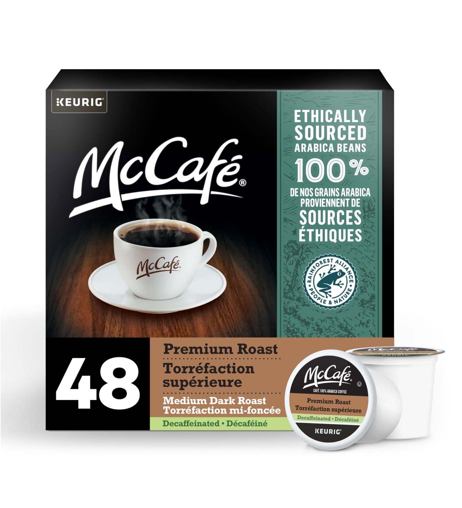 McCafe Premium Roast Decaf K-Cup Coffee Pods 48 Count for Keurig Coffee Makers Premium Roast Decaf 48 count (Pack of 1) - Buy Online on GoSupps.com
