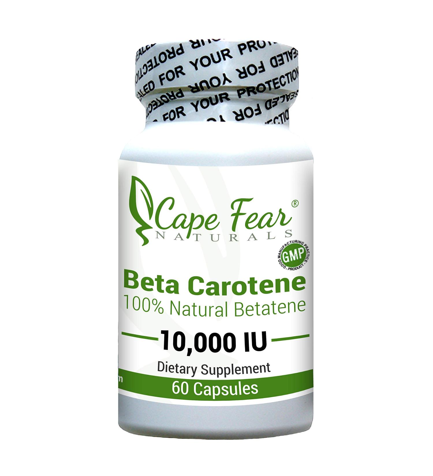 Cape Fear Naturals Beta Carotene, 10,000 IU, 60 Capsules