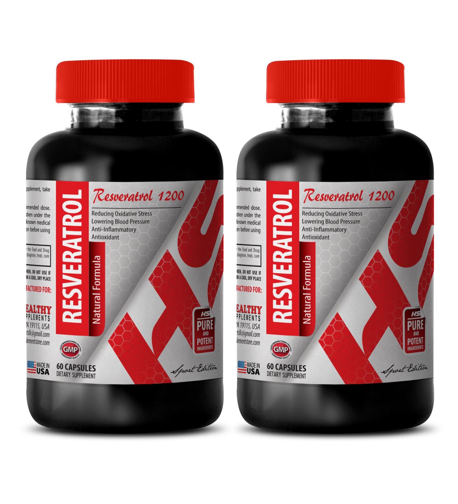 Trans-RESVERATROL Supplement - Pure resveratrol Extract resveratrol Supplement Natural resveratrol Berry resveratrol Daily resveratrol Capsules Resveratrol for Energy Resveratrol 2Bot - Buy Online on GoSupps.com