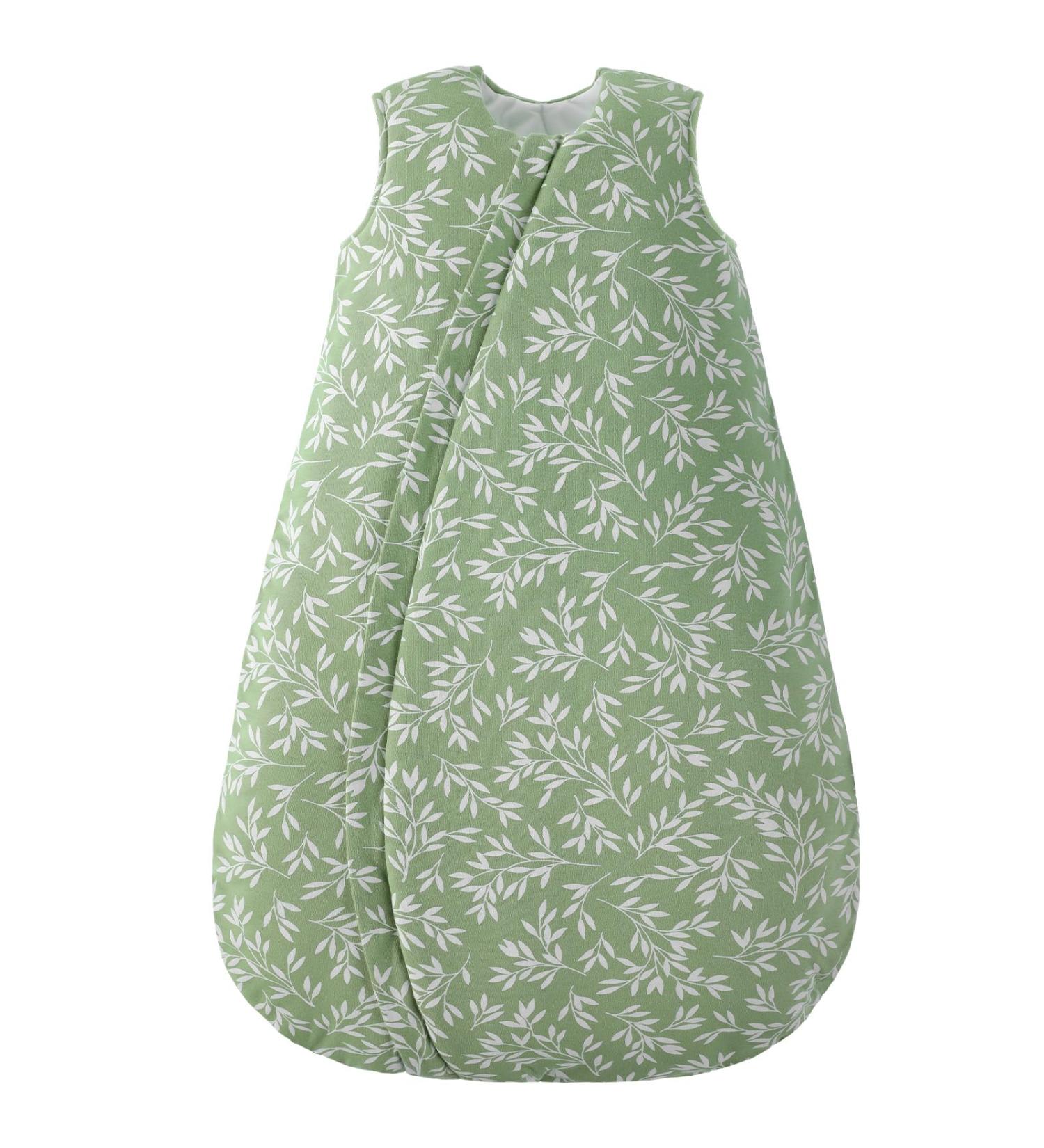 Looxii Baby Sleeping Bag 3.5 TOG | 100% Cotton | Newborn Sleepsack | 18-24 Months | Unisex Wearable Blanket Green Leaf - Buy Online on GoSupps.com