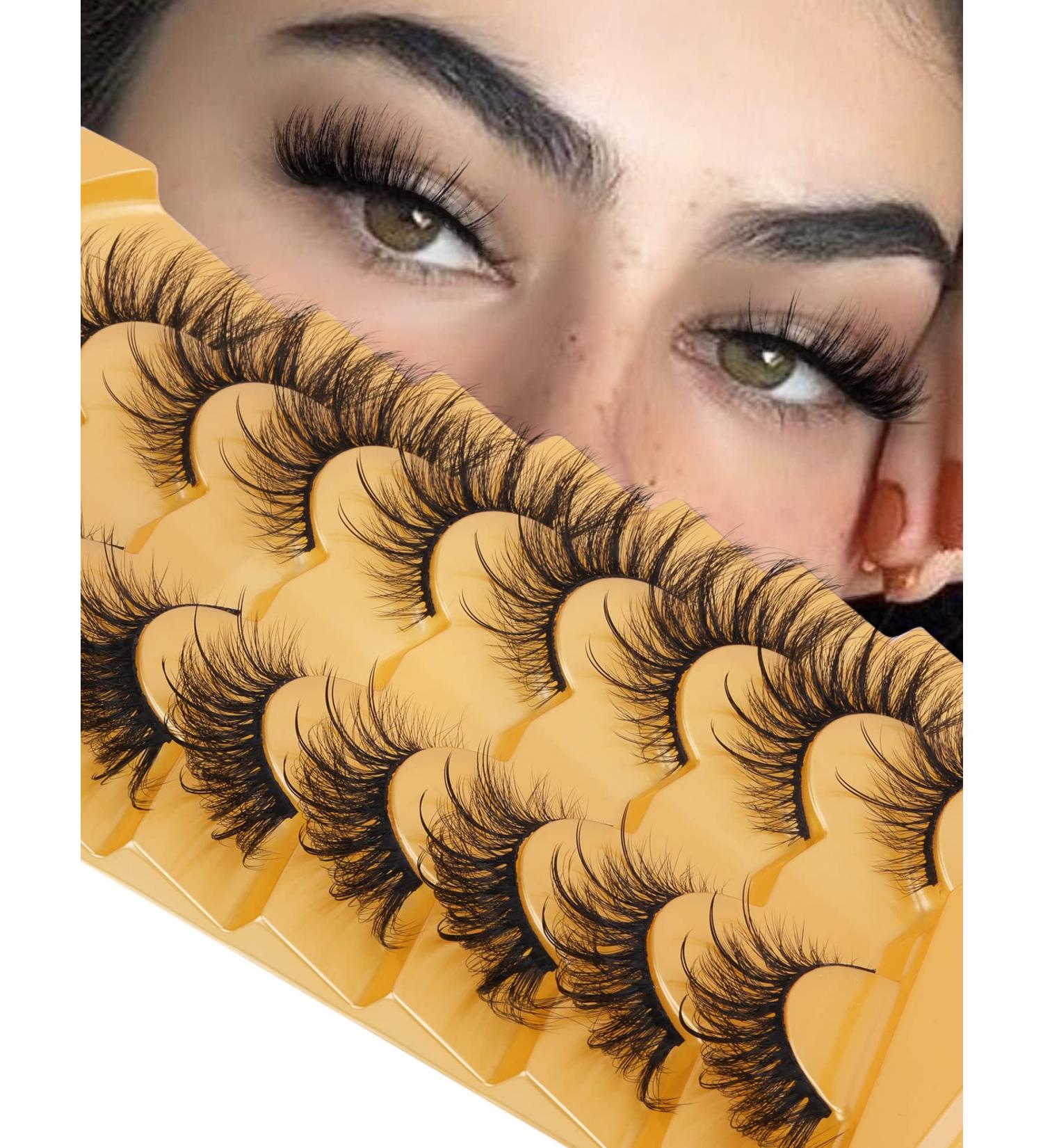 Goddenus False Cat Eye Manga Lashes - Natural Wispy Curly Mink, Fluffy CC Curl Fairy & Spikey Anime Fox Eye - 8 Pairs Pack - Buy Online on GoSupps.com