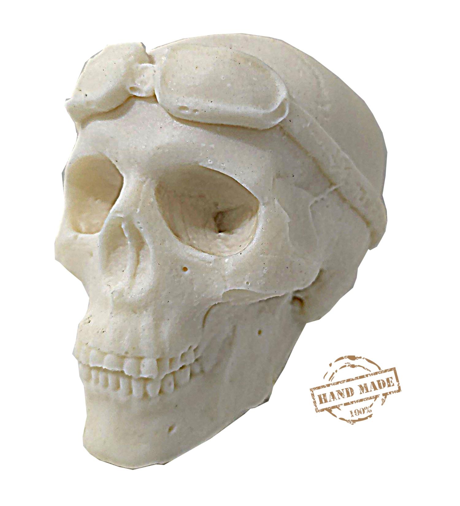 Handmade Organic Skull Biker Soap | All-Natural Halloween Decoration | Chemical-Free Craft with Essential Oils - Buy Online on GoSupps.com