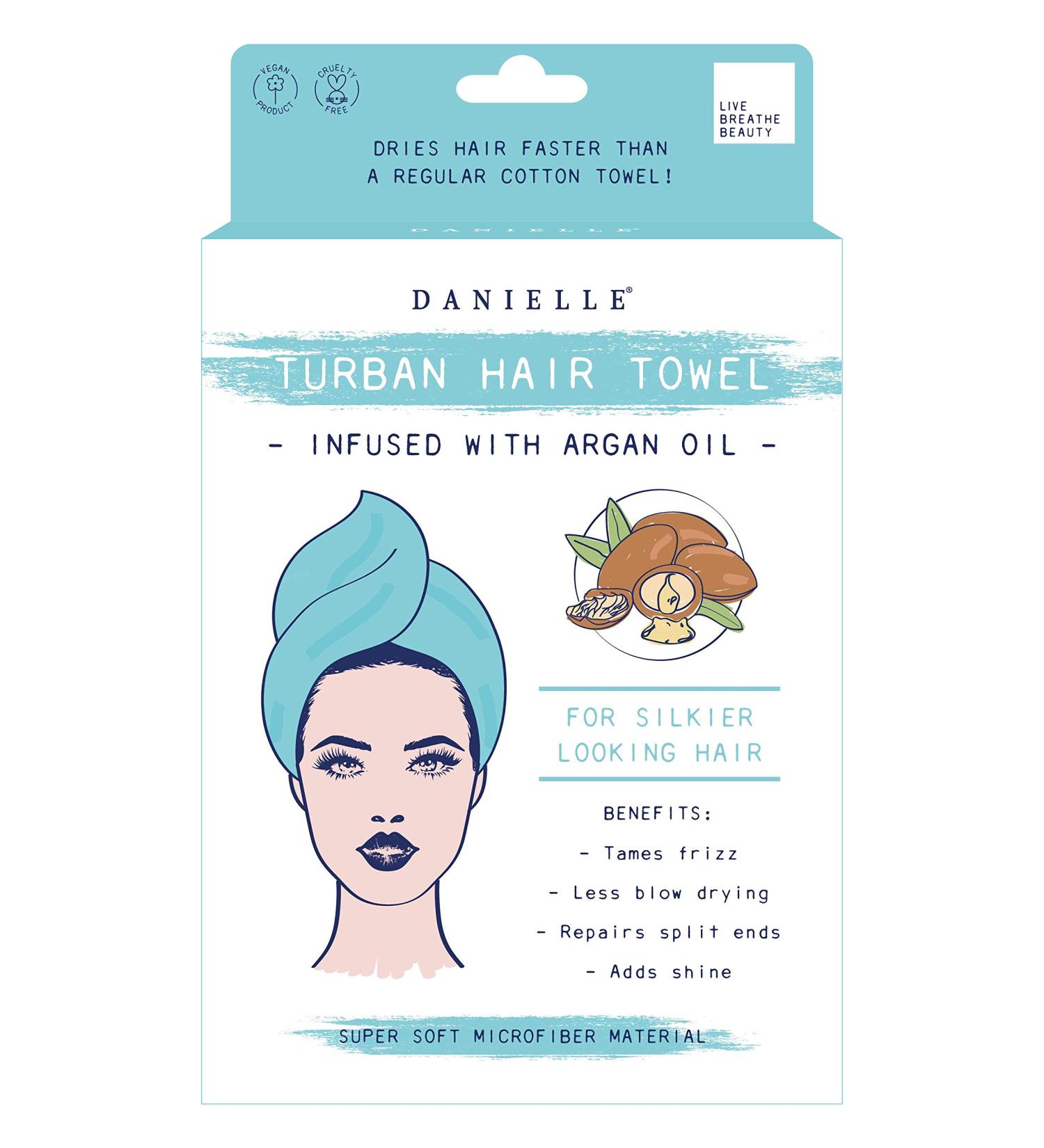 Studio Dry Keratin Oil Infused Hair Turban Towel - Argan Infused for Quick Drying - Buy Online on GoSupps.com