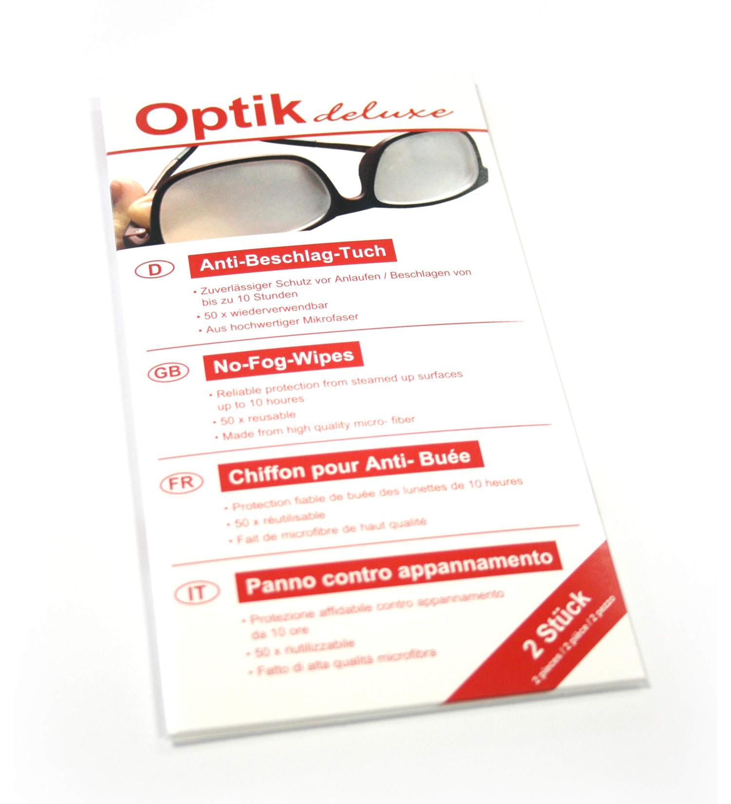 Optical Deluxe Anti-Fogging Spray - 2 Set 50x Reusable for Glasses Visors & More - Ultimate Clarity & Comfort - Buy Online on GoSupps.com