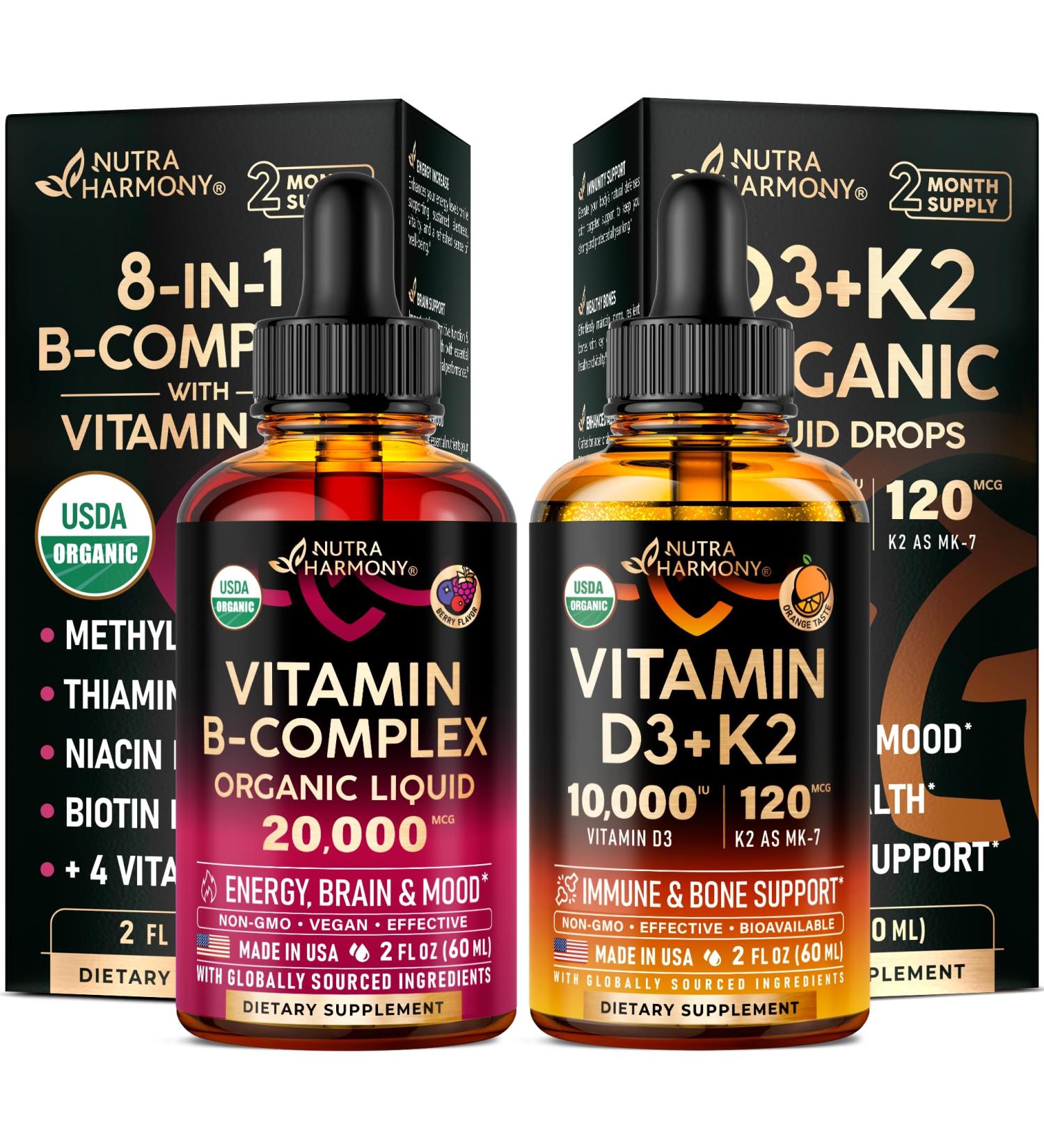 NUTRAHARMONY Vitamin D3 K2 & B-Complex Drops