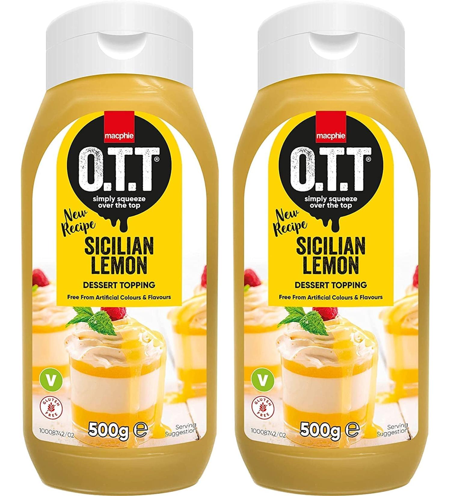 Sicilian Lemon Dessert Topping Sauce Restaurant Quality x2 500g Ideal on Ice cream cakes pancakes waffles or cheese cakes - Buy Online on GoSupps.com