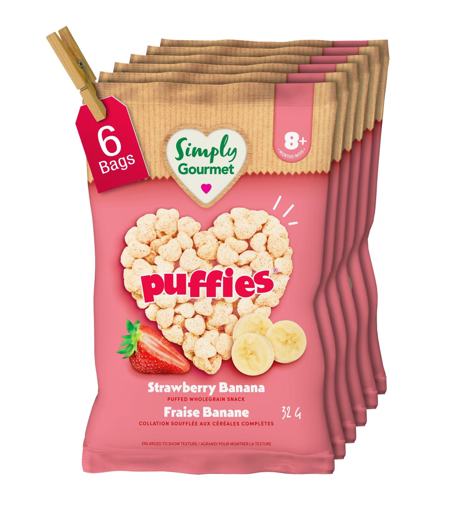 Simply Gourmet Puffies Strawberry Banana Baby Snack - Buy Online on GoSupps.com