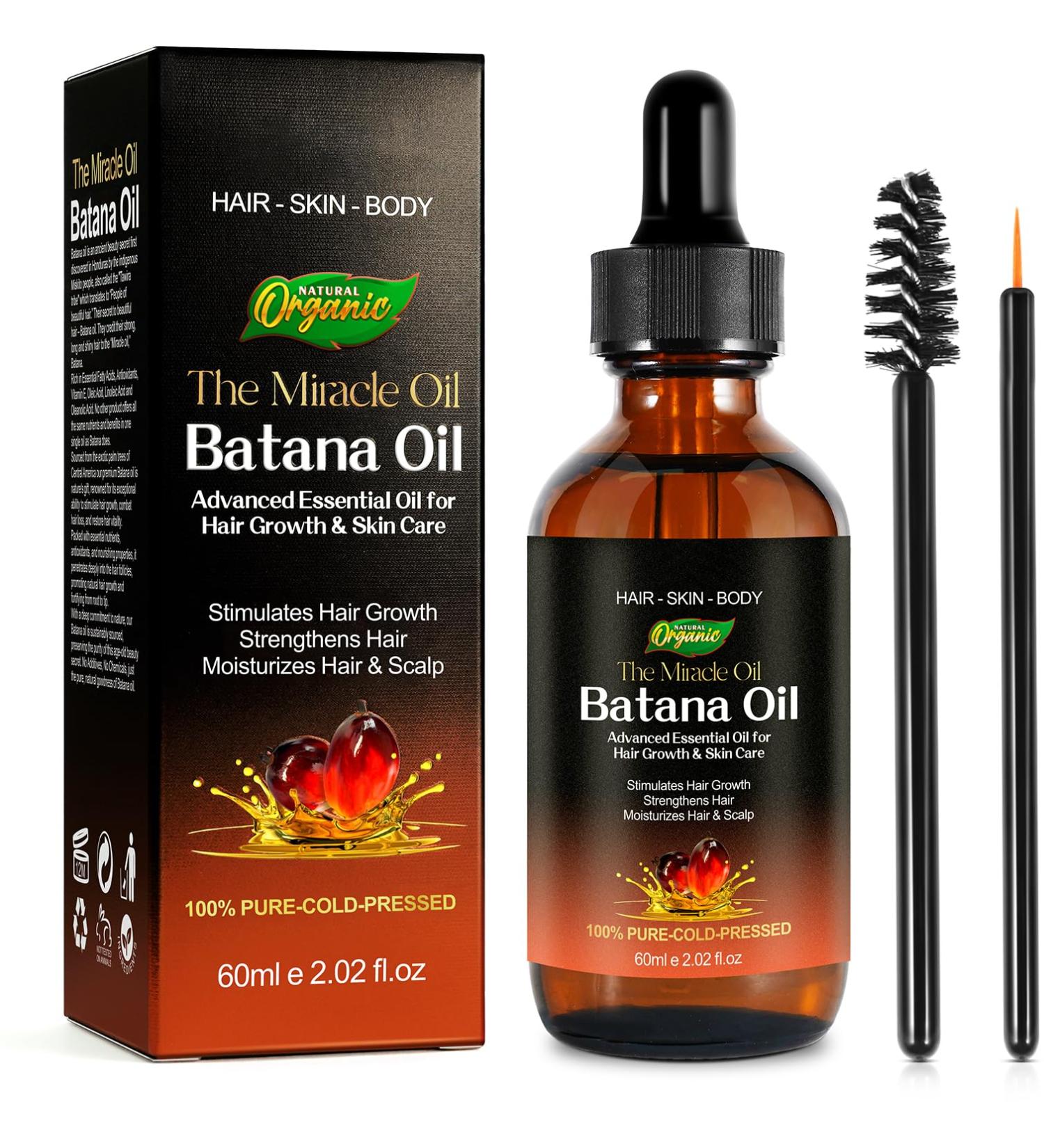 Raw Batana Oil for Hair Growth Batana Oil Organic Miracle Oil for Hair and Skin that Helps Hair Care Reduce Hair Loss and Split Ends Repair Damaged Hair & Scalp Create Healthy & Thick Hair -60ML - Buy Online on GoSupps.com