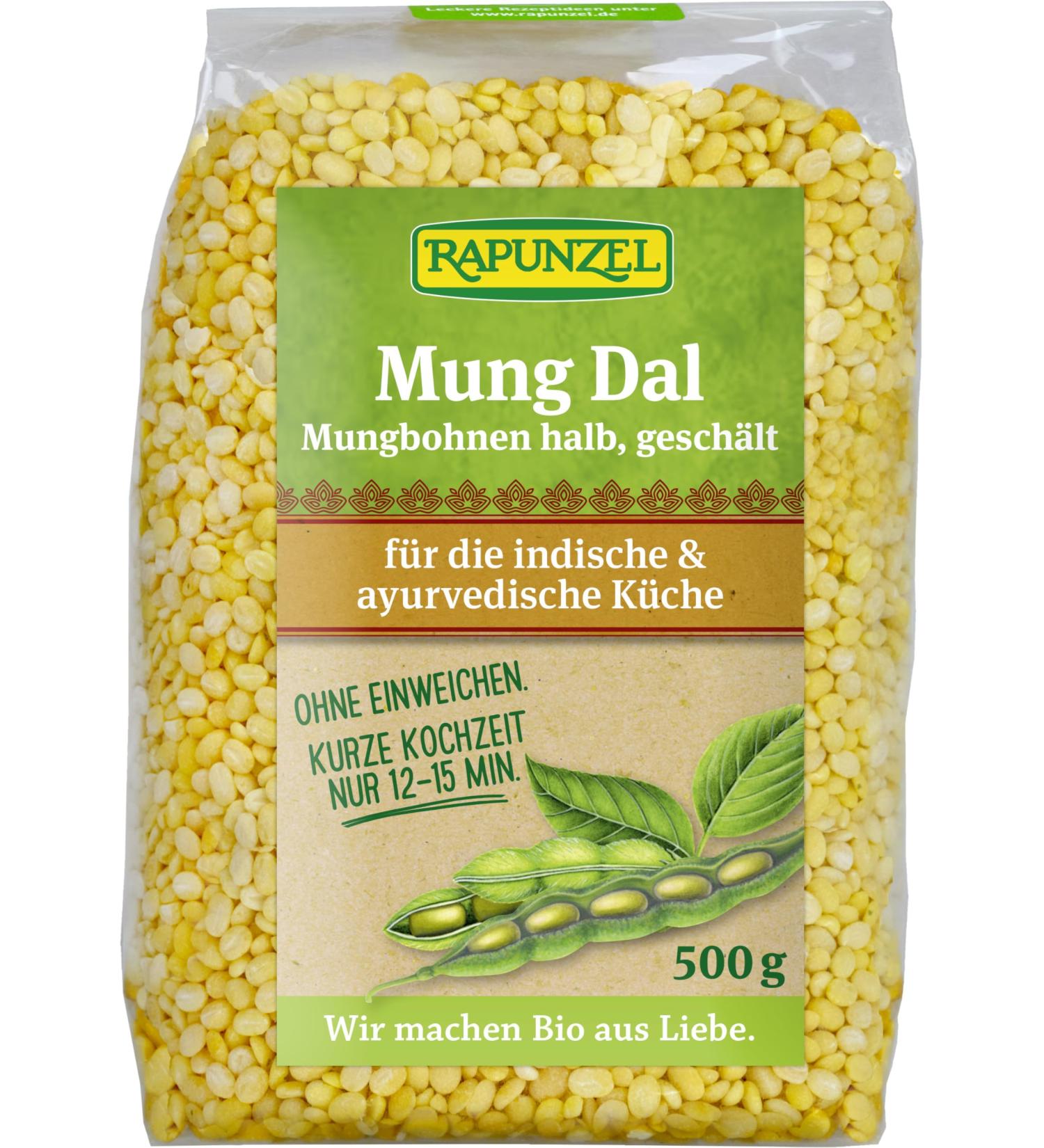 Rapunzel Organic Mung Dal mung beans halved peeled (6 x 500 gr)