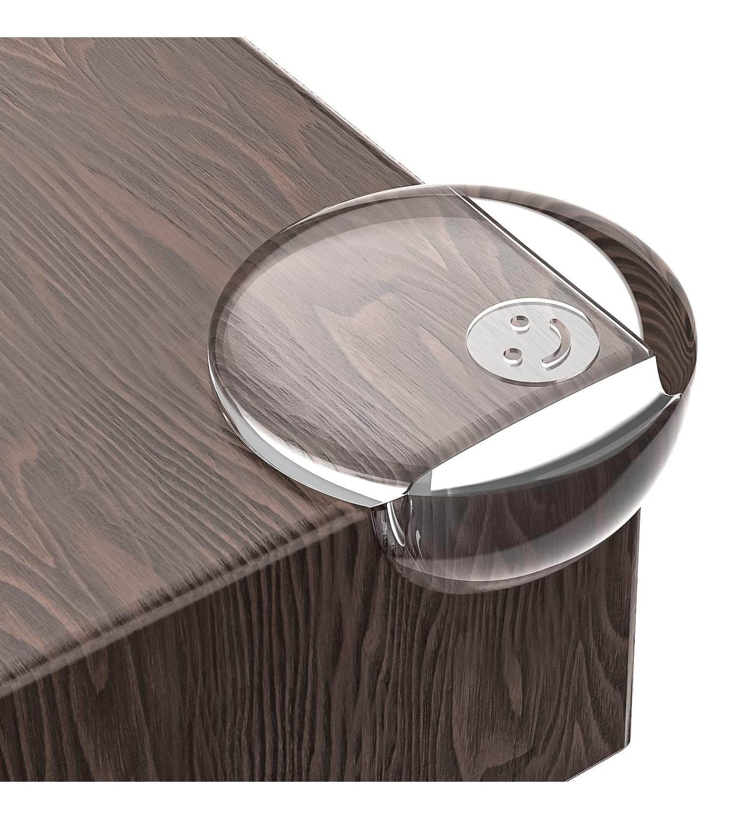 Mangotek Transparent Silicone Corner Protectors - 4 Pack Childproof Safety Bumpers for Furniture, Fireplace, Desk - Round 0.6 inch Width - Buy Online on GoSupps.com