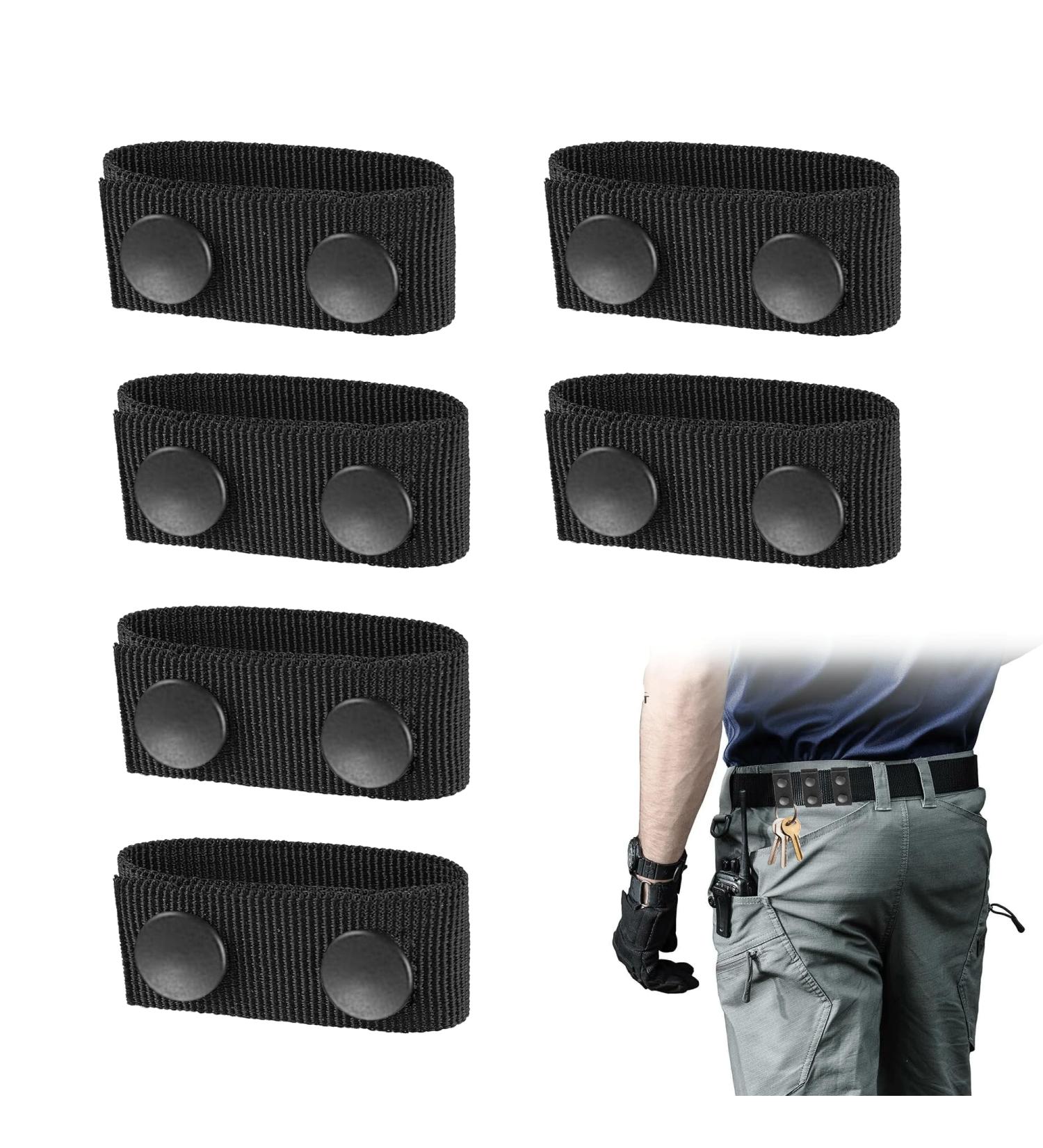 Buy Tigmew 6-Piece Nylon Duty Belt Loop Holder | Double Push Button for 2 & 2.25 Inch Tactical Belts - Ideal for Police & Military Accessories - Buy Online on GoSupps.com