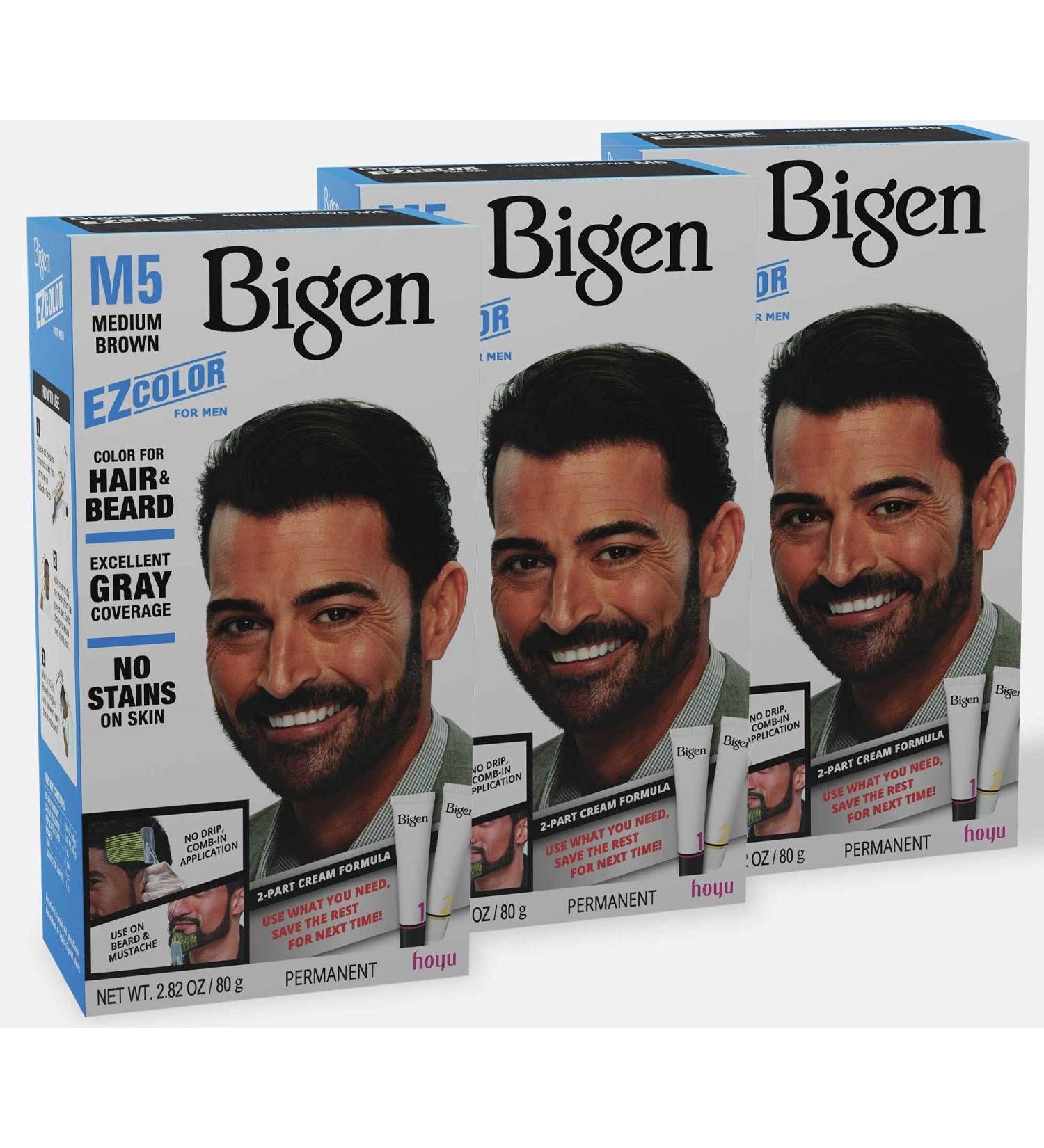 M5 Bigen EZ Color for Men Medium Brown - 3 Pack M5 Medium Brown