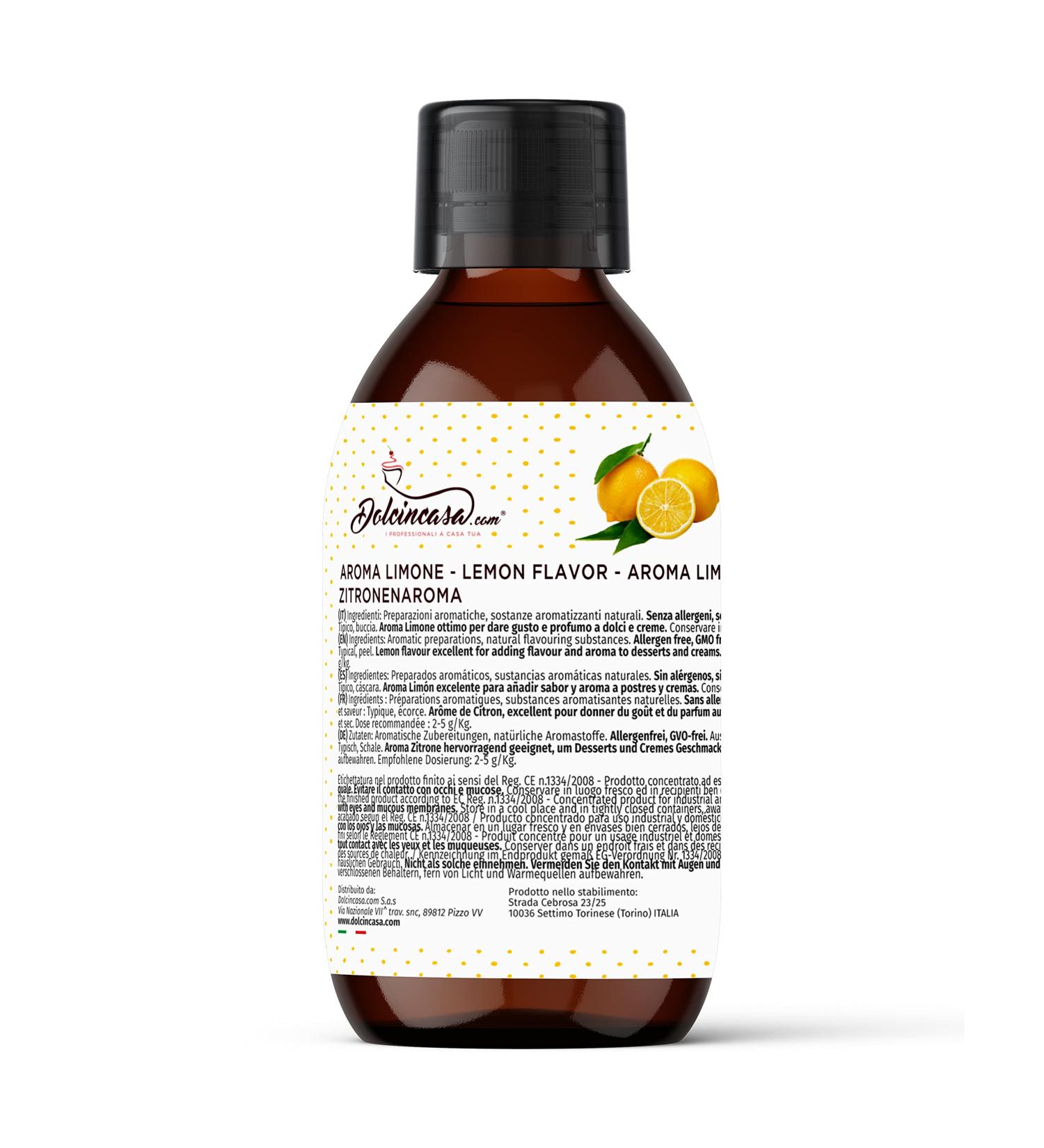 Dolcincasa-Aromas for cakes perfect to give flavor and fragrance to pasta and creams 250 g bottle (Aroma Limone) - Buy Online on GoSupps.com