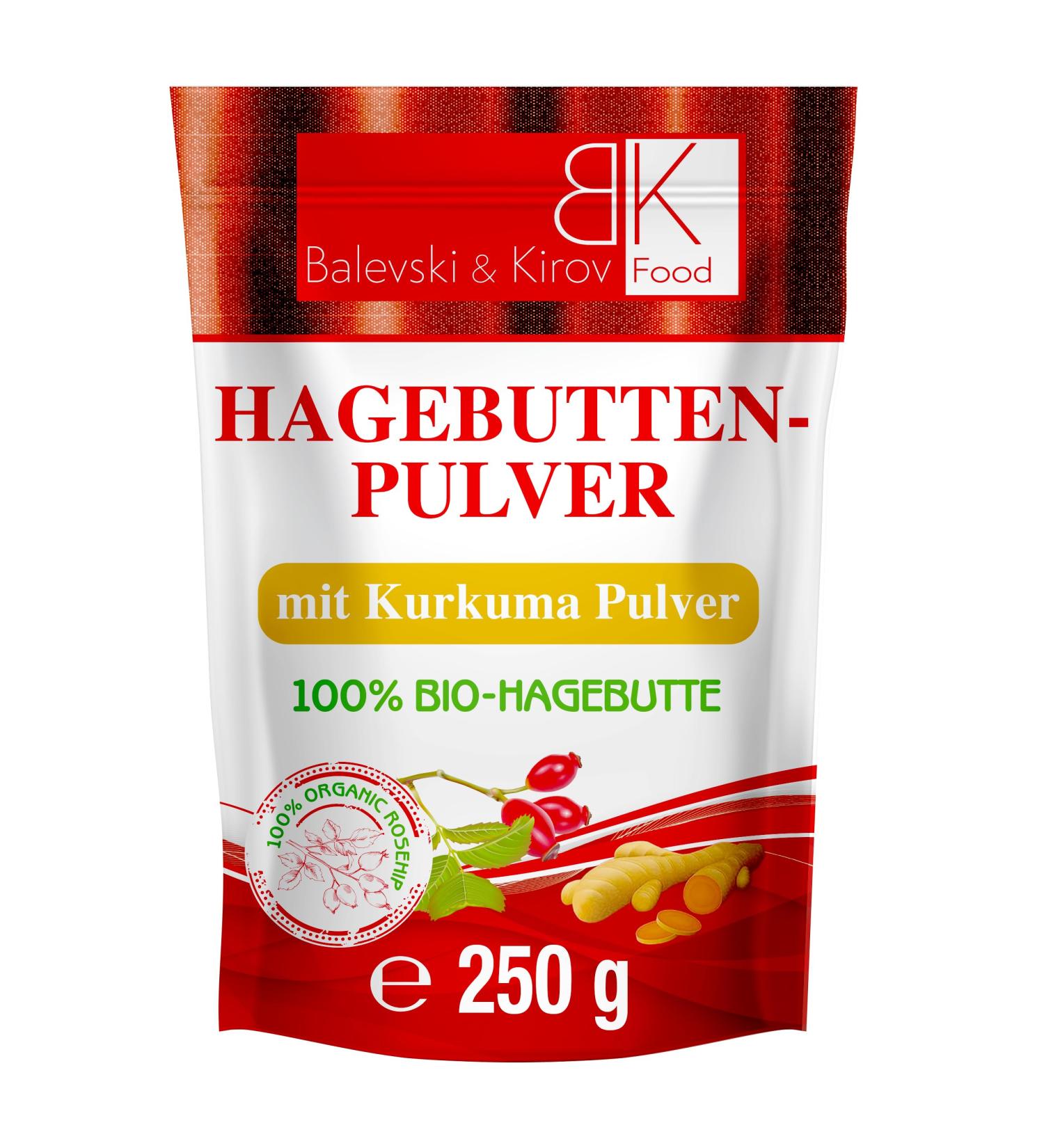 100% Organic Gluten-Free Rosehip Powder with Vitamin C & Omega-3/6 | Supports Intestinal Health & Immune System | 250g (1 Pack) with Turmeric - Buy Online on GoSupps.com