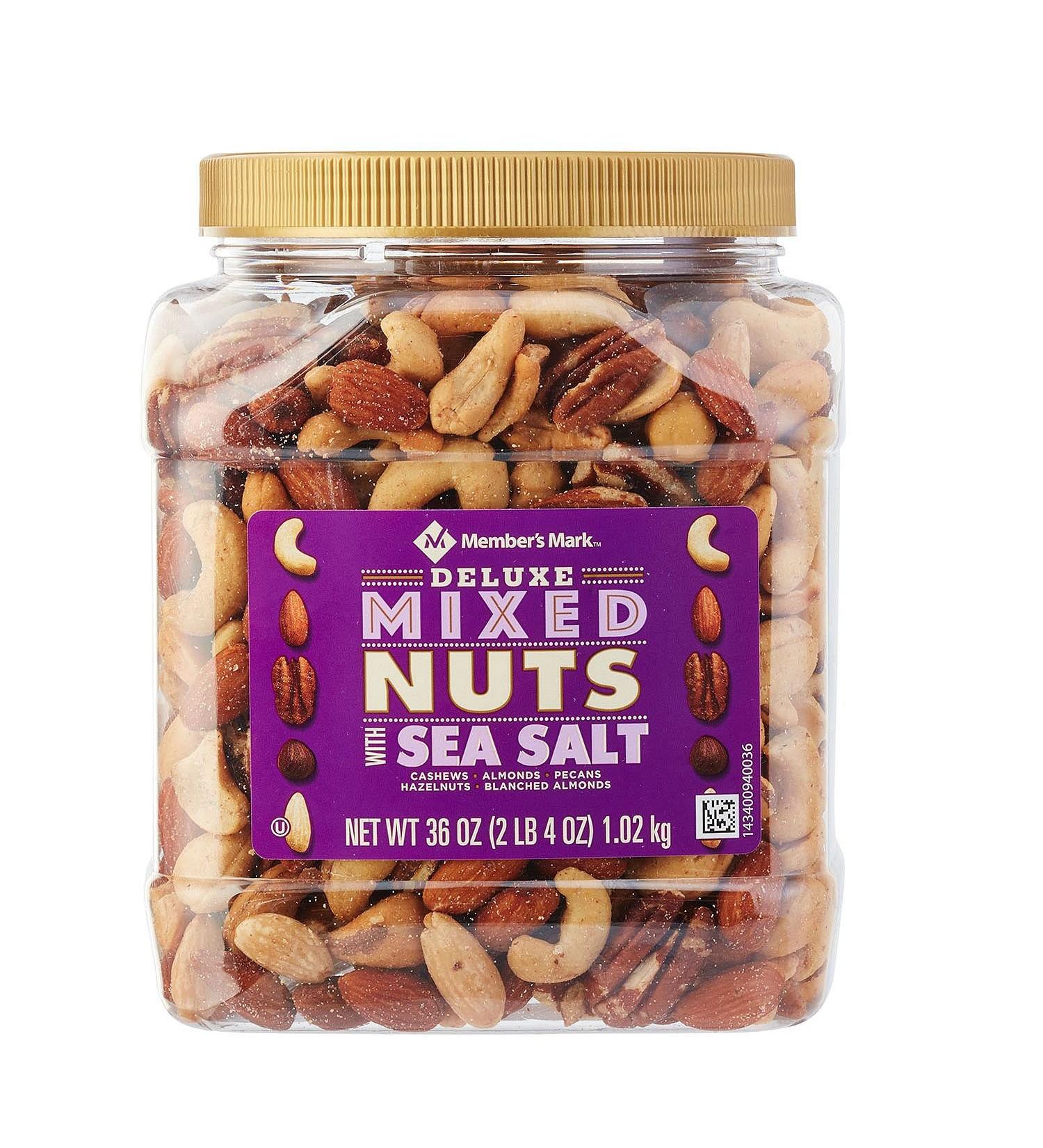 Member's Mark Deluxe Roasted Mixed Nuts With Sea Salt (34 Oz.) 2.25 Pound (Pack of 1)
