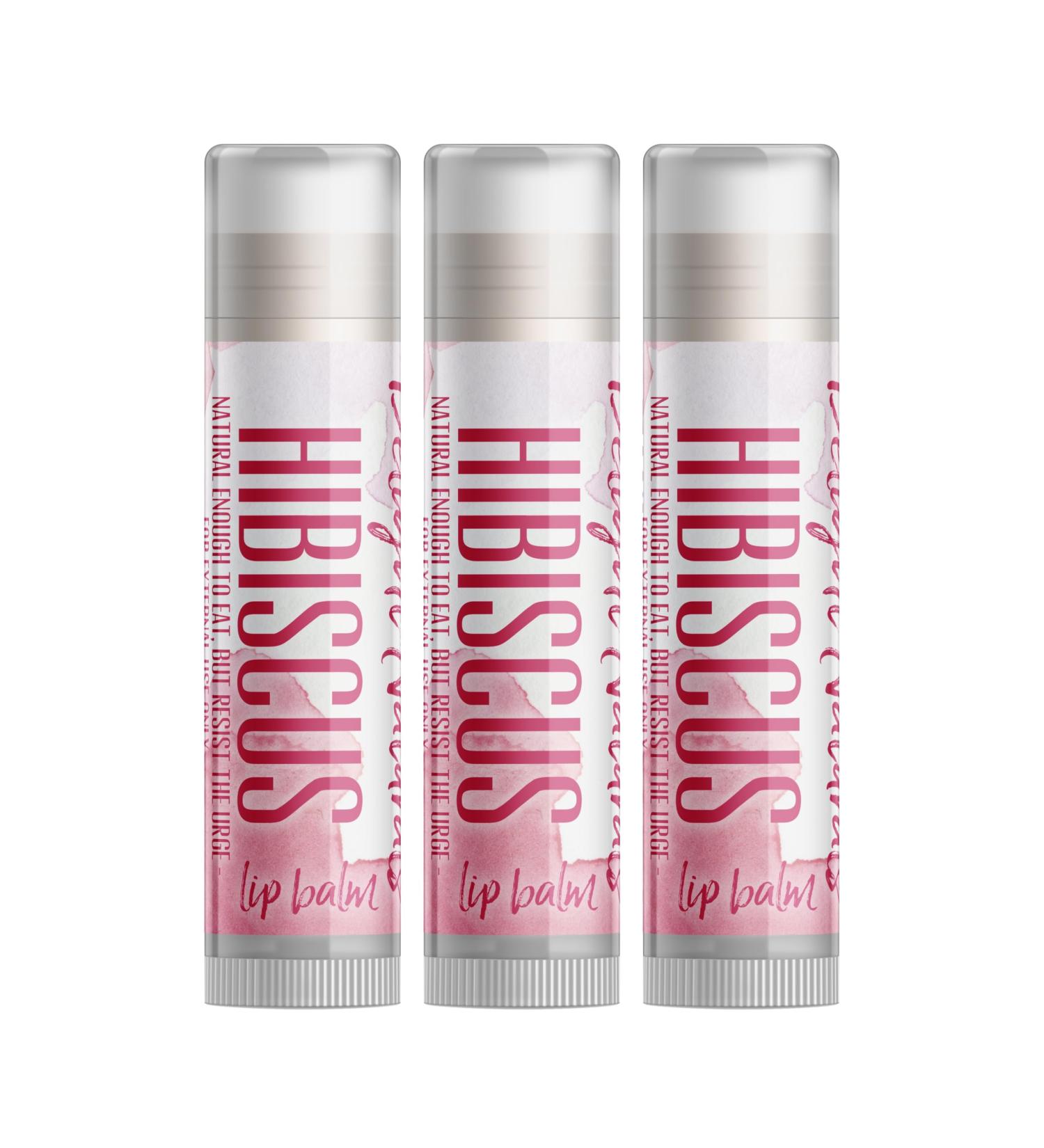 Delight Naturals Hibiscus Lip Balm - Three Pack 3 Pack - Buy Online on GoSupps.com