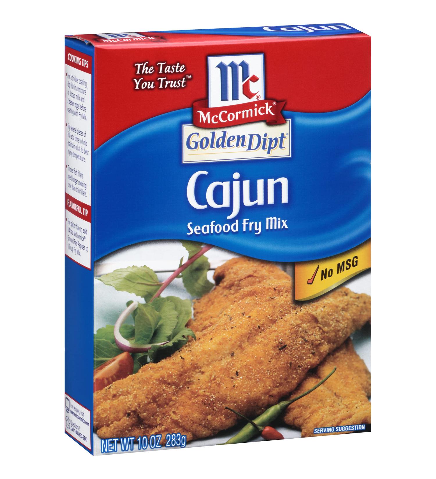 McCormick Golden Dipt Cajun Seafood Fry Mix 10 oz - Authentic Cajun Flavors for Perfect Seafood Crisping - Buy Online on GoSupps.com