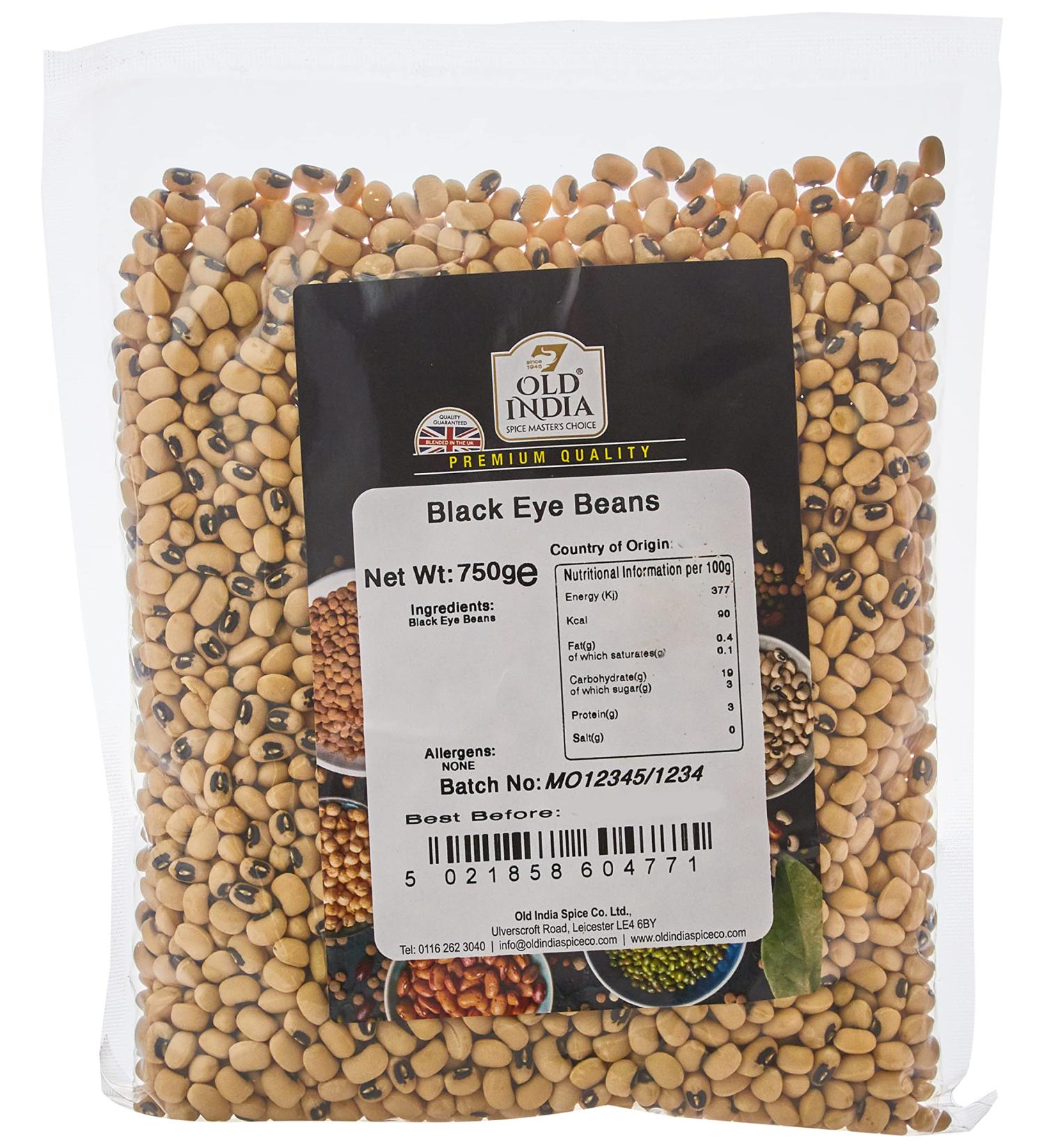 Old India Black Eye Beans 750g - High-Quality Legumes for Delicious Recipes - Buy Online on GoSupps.com