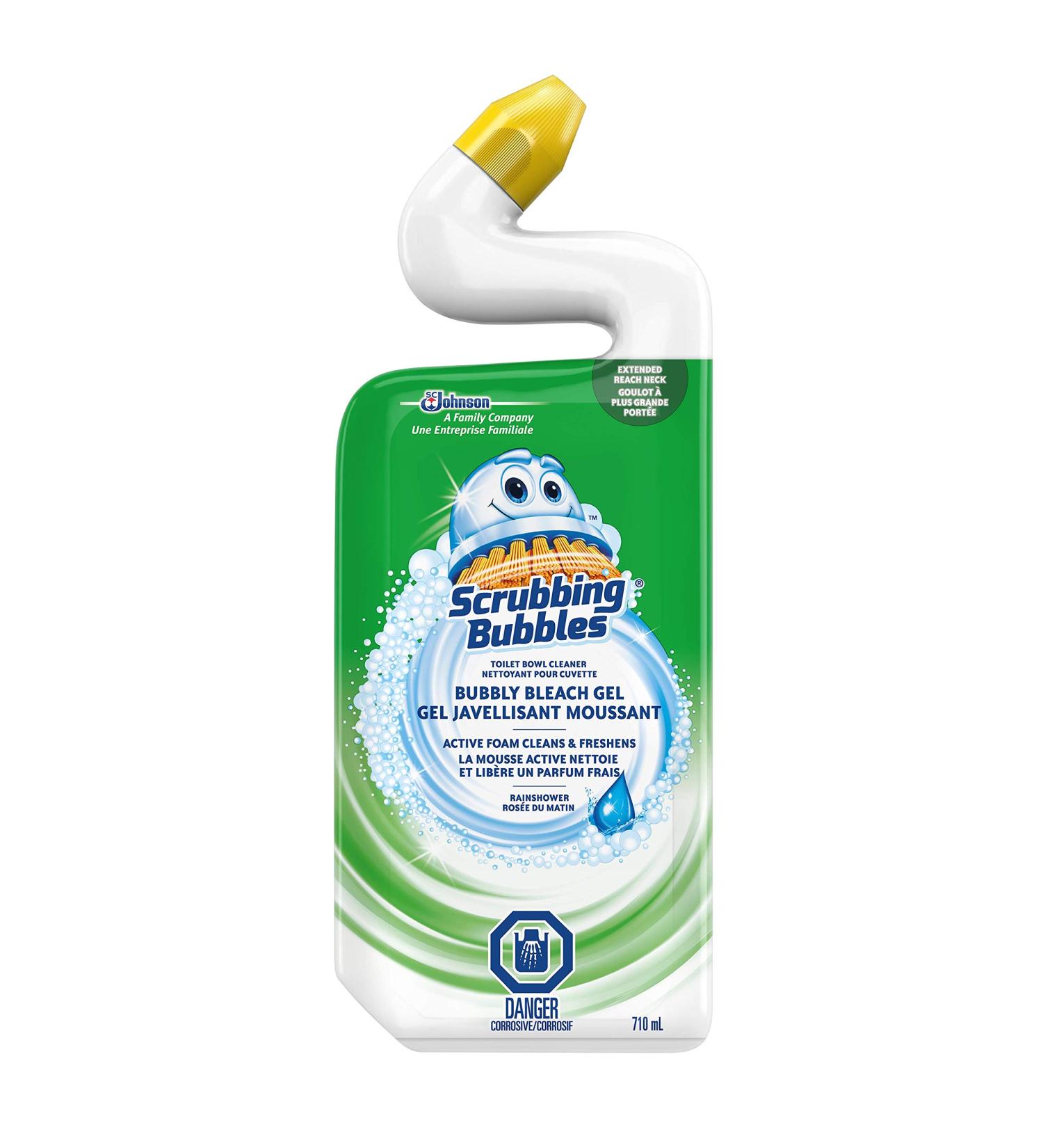 Scrubbing Bubbles Bubbly Bleach Gel Toilet Bowl Cleaner Cleans Whitens and Freshens Rainshower Scent 710mL Rainshower 710 ml (Pack of 1) - Buy Online on GoSupps.com