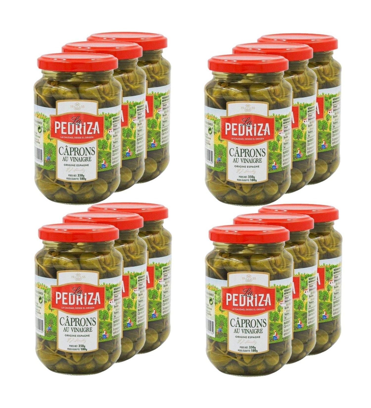 La Pedriza Lot of 12 capers in vinegar - Pedriza - 180g jar