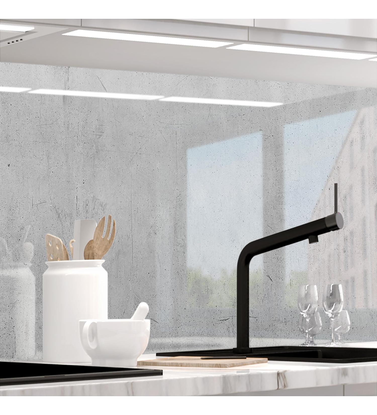 Premium Self-Adhesive Kitchen Wall Stickers Concrete Look 60x280cm | Durable Hard PET Material - Buy Online on GoSupps.com