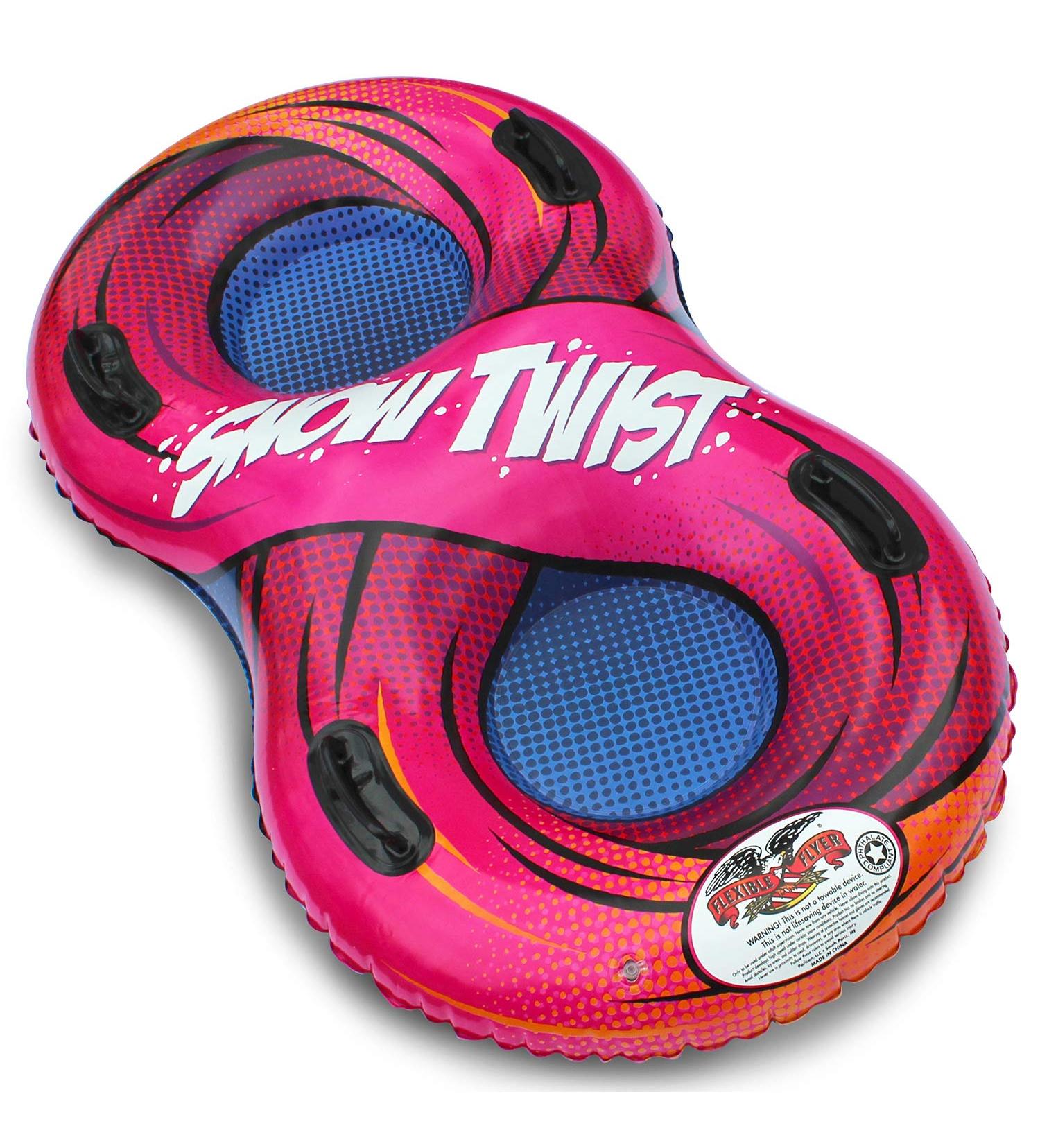 Flexible Flyer Snow Tube Sled - Round Inflatable Pool Float for Kids & Adults | 2 Person XL - Buy Online on GoSupps.com