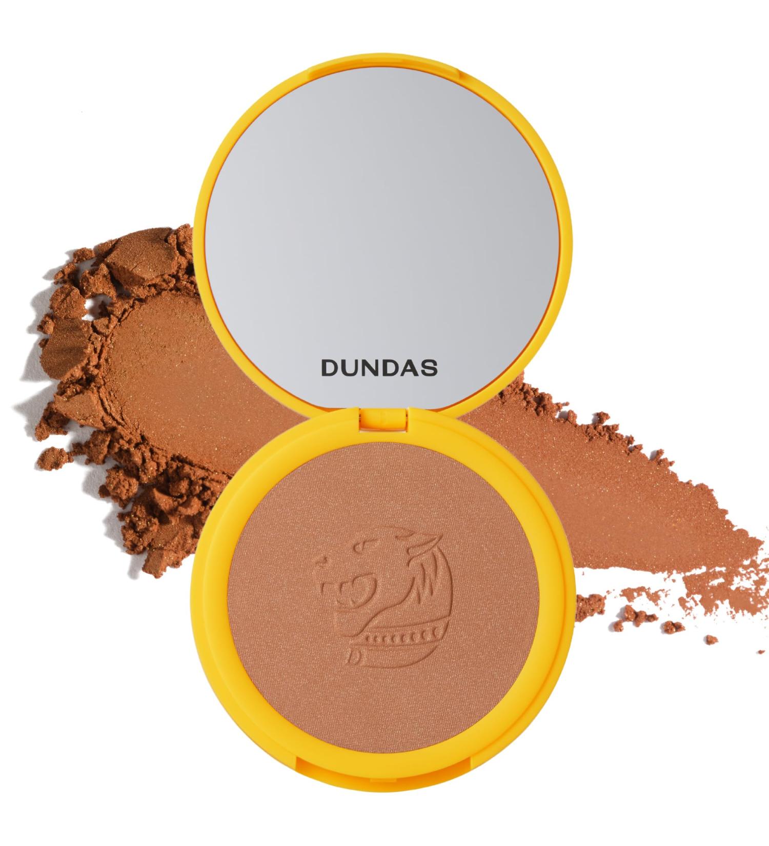 Dundas Bronzer Anonymous - Contour Powder for Face & Body | Buildable Coverage & Easy Blend Makeup | Cruelty-Free Natural Bronzing Powder (Caramel with Gold Shimmer - Buy Online on GoSupps.com