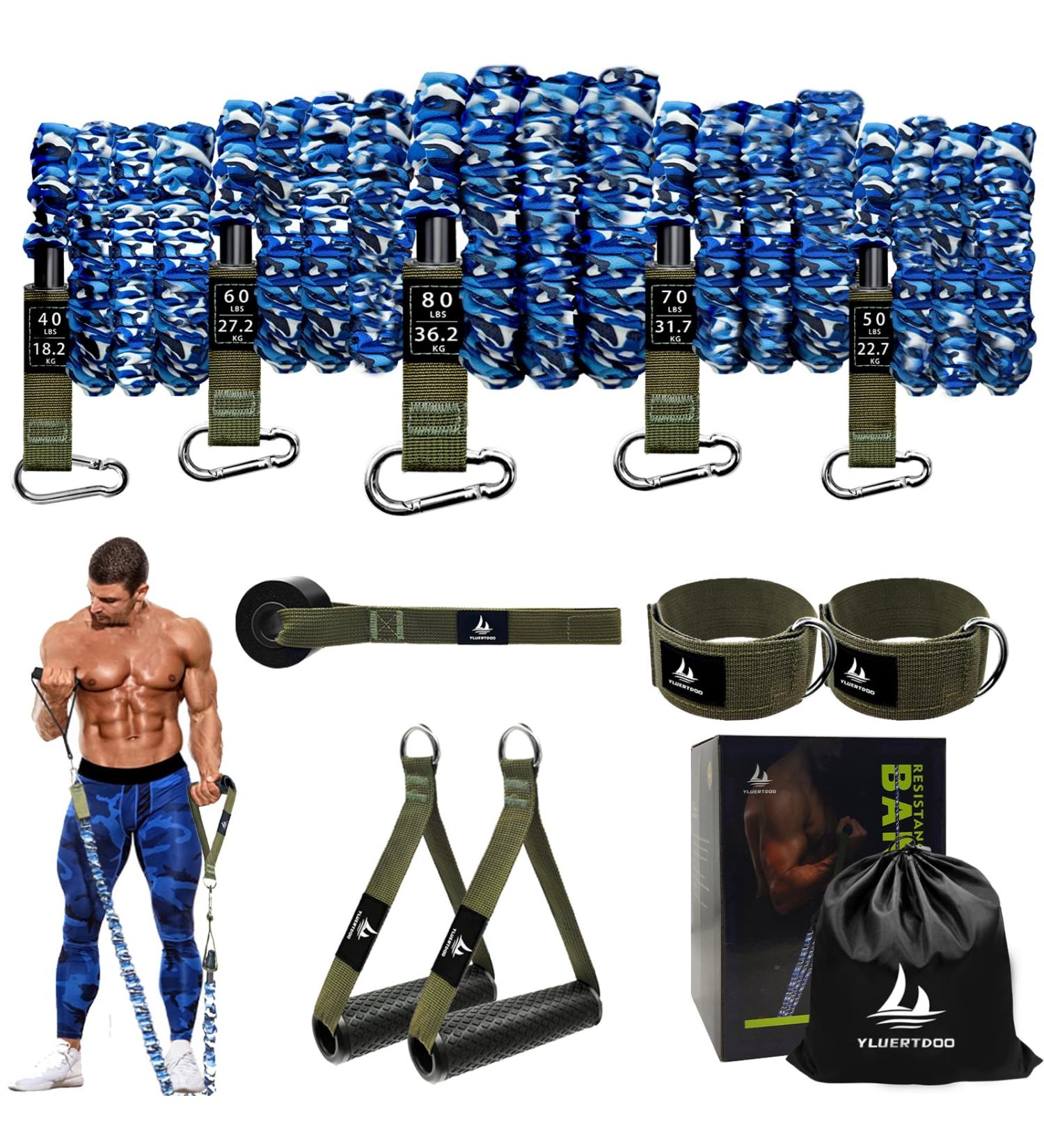 300Lbs Heavy Resistance Bands Set - 40Lbs to 80Lbs for Strength Training Physical Therapy & Stretching - Ideal for Men & Women - Buy Online on GoSupps.com