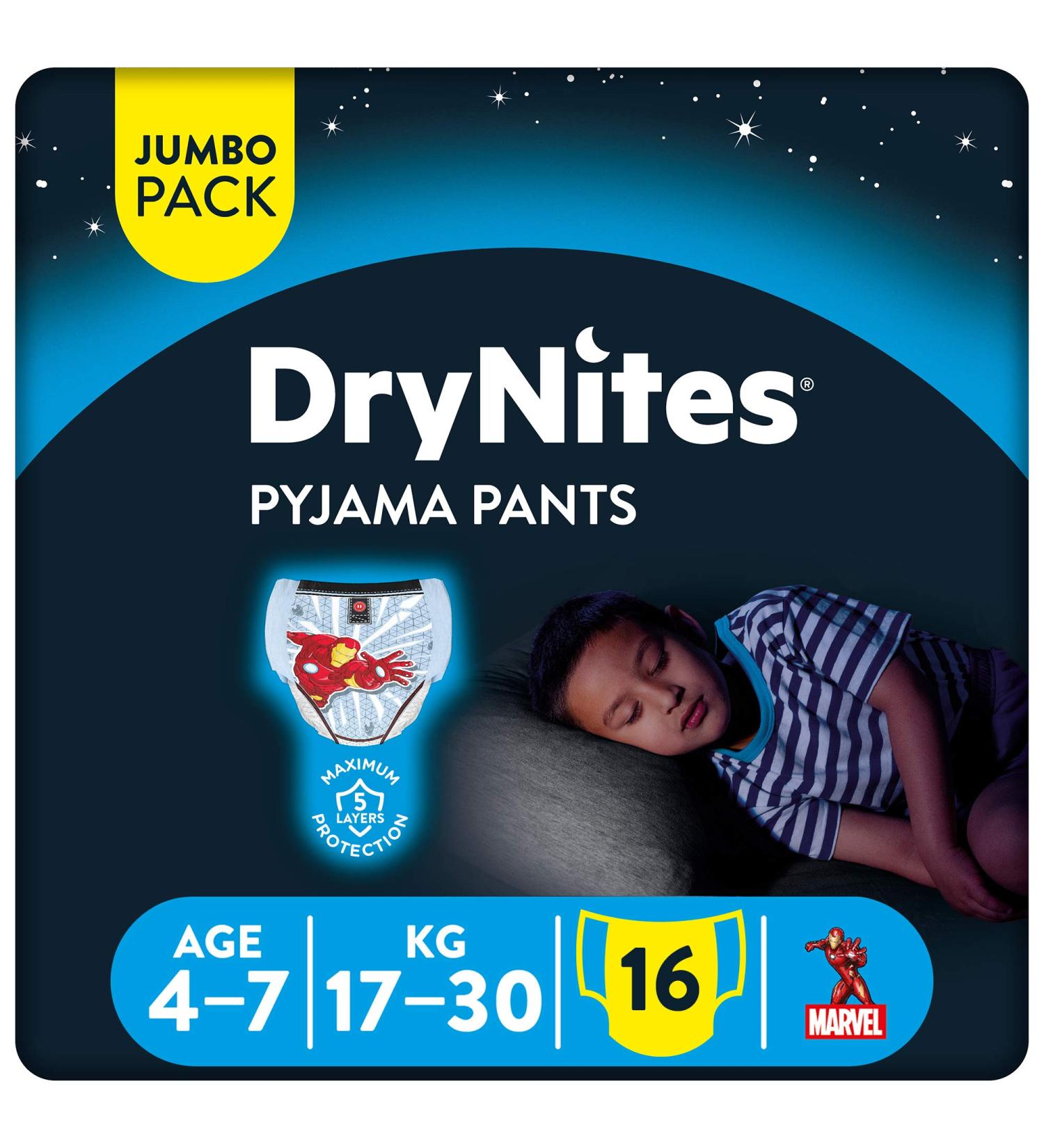 Huggies Dry Nites Boys Panties 4-7 Years (17-30 kg) - Buy Online on GoSupps.com