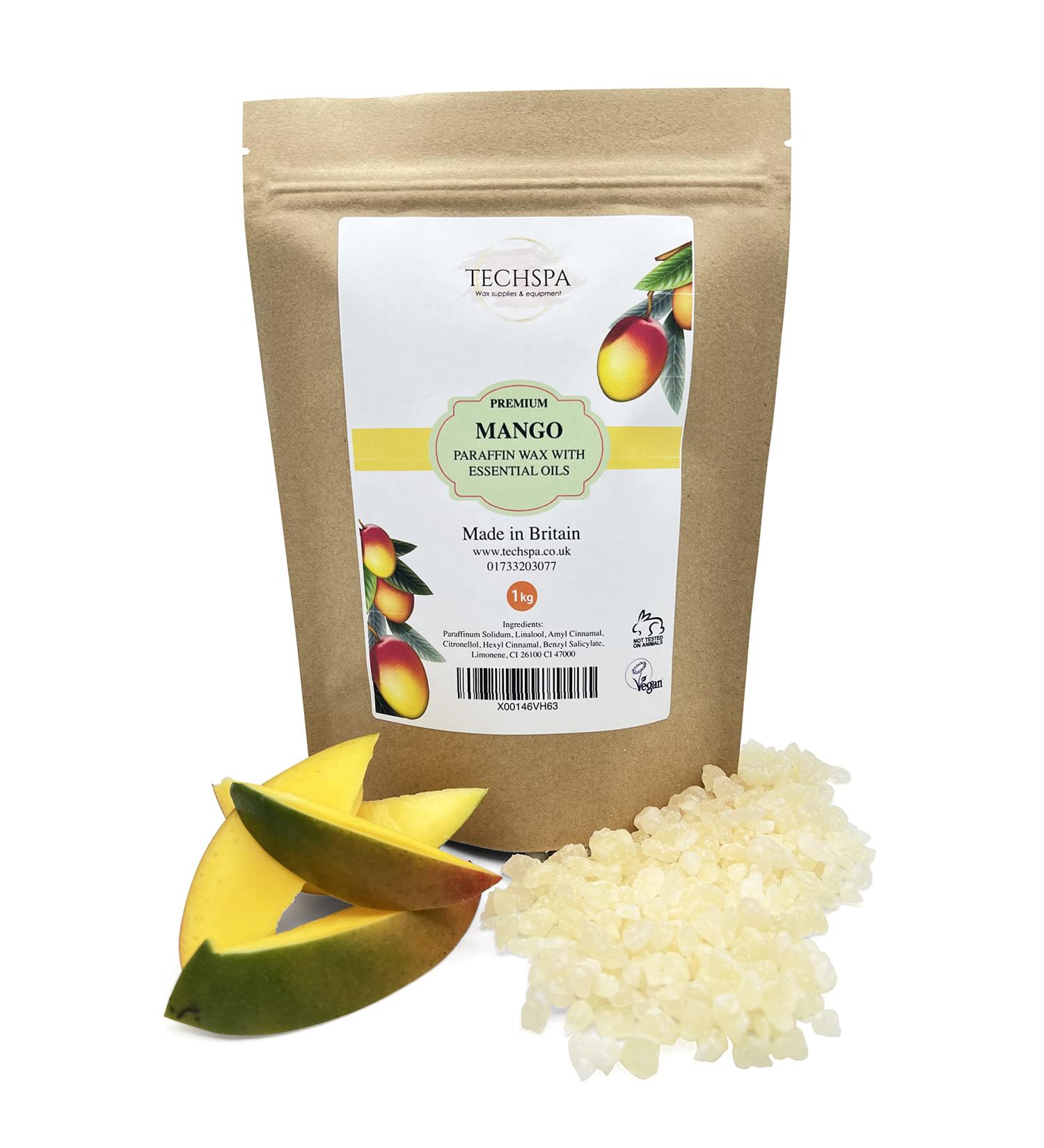 Mango Paraffin Wax 1kg - Premium Quality UK Made by Techspa | Best for Candle Making & Crafting - Buy Online on GoSupps.com