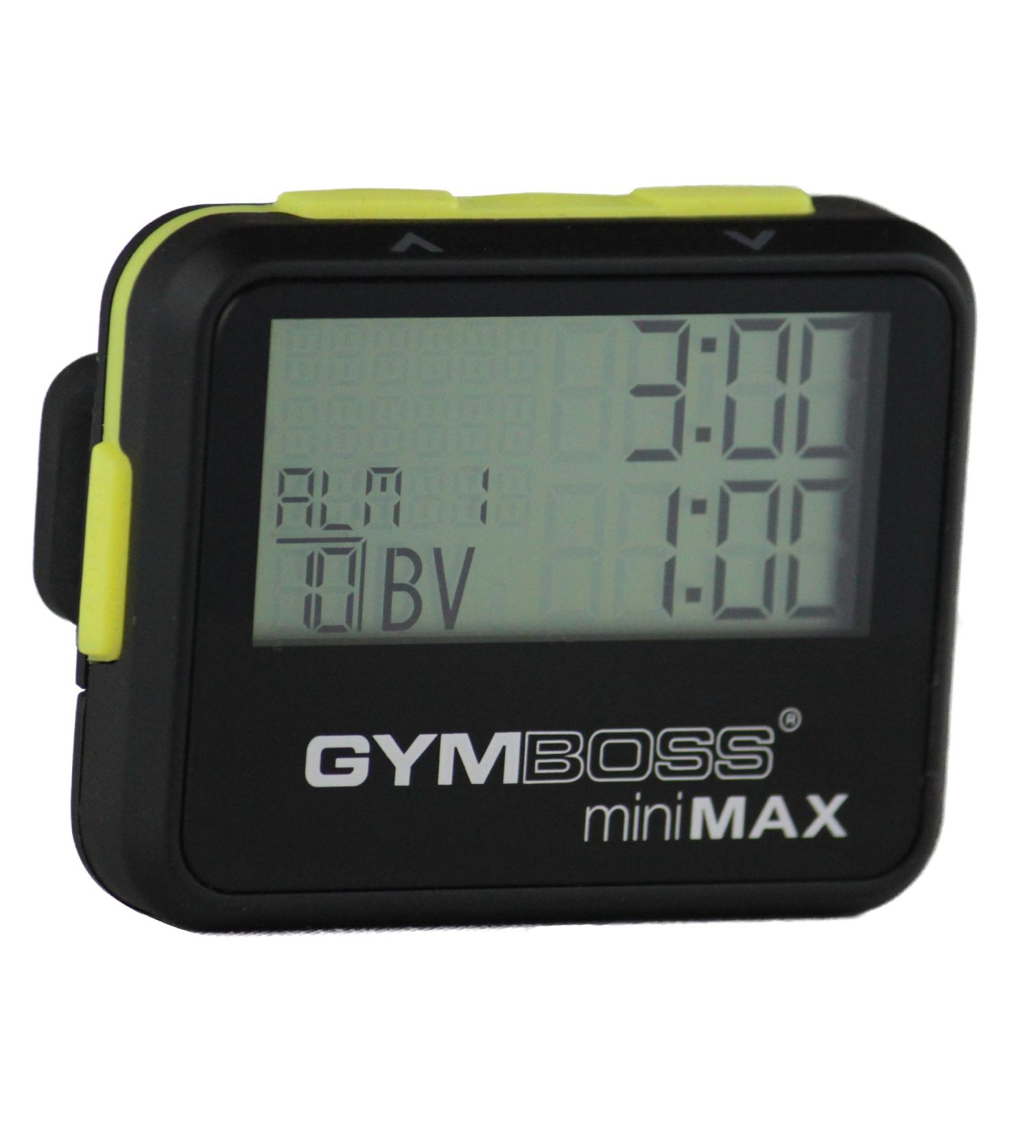 Buy Gymboss Minimax Interval Timer & Stopwatch - Black-Yellow Soft Coating | International Shipping Available - Buy Online on GoSupps.com