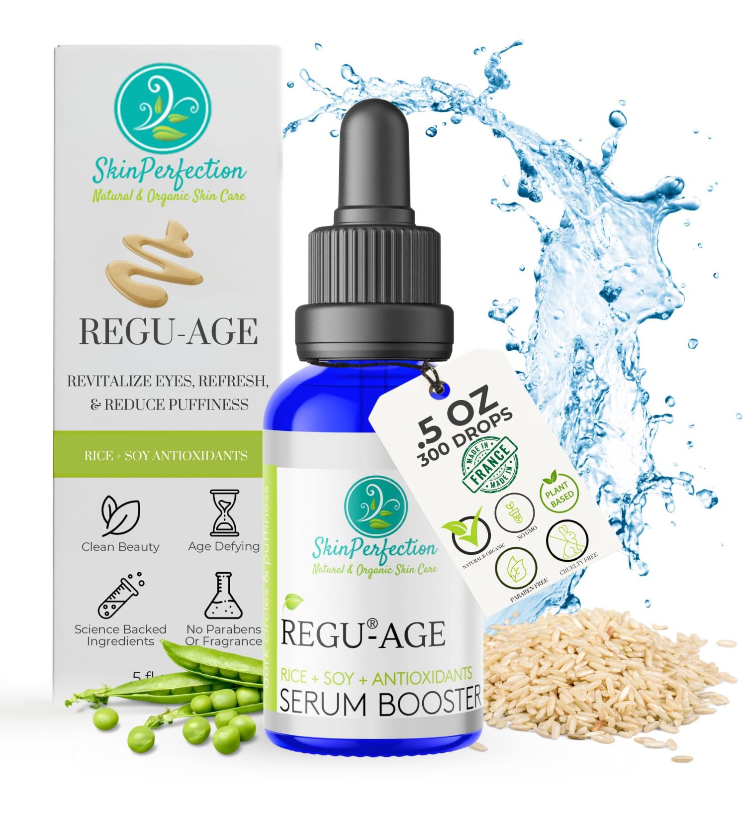 Skin Perfection Regu Age Anti-Aging Serum Booster - Reduce Dark Circles & Puffiness Firming Under Eye Treatment with Natural Peptides - Buy Online on GoSupps.com