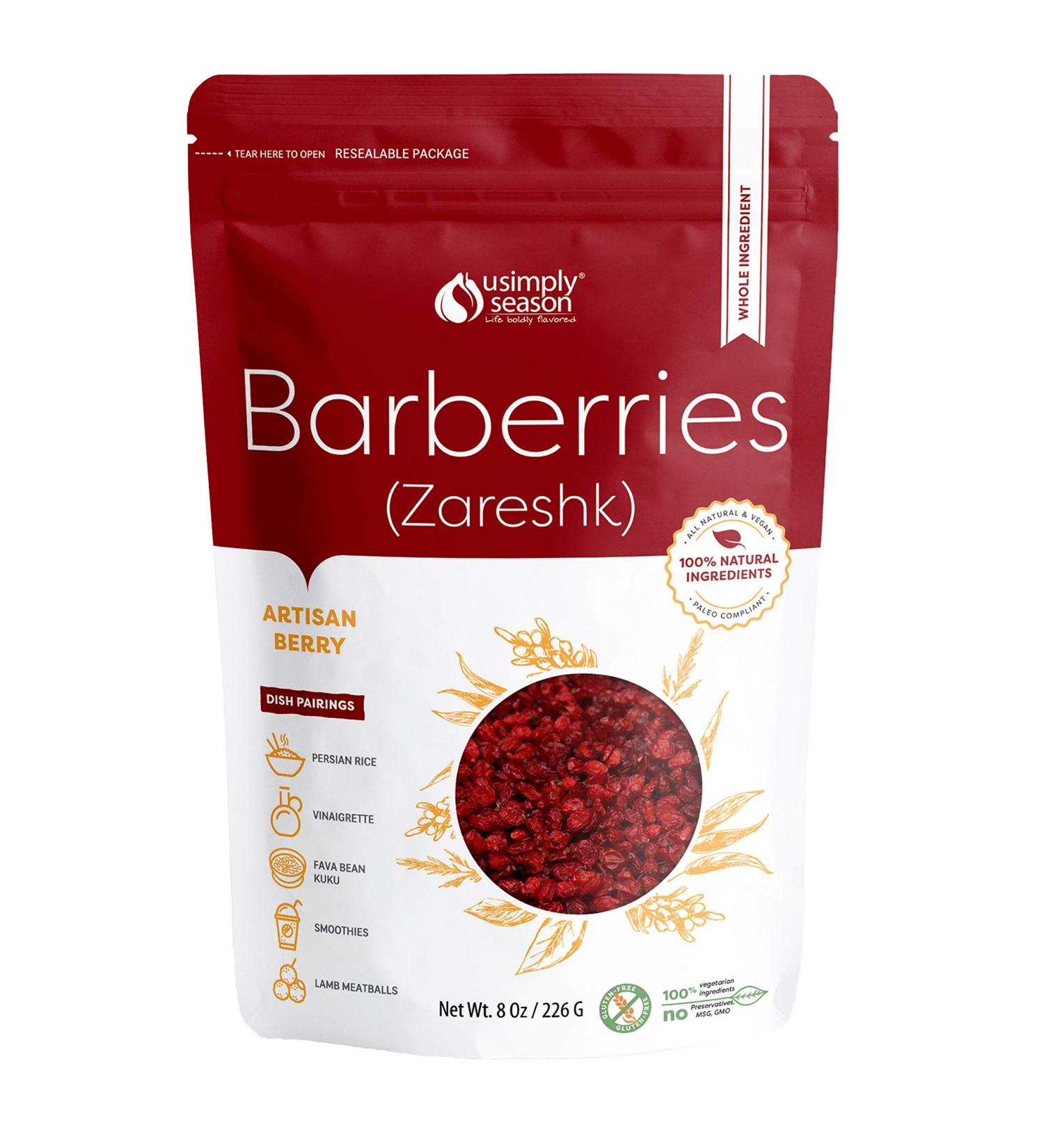 USimplySeason Barberry (Zereshk) 8 Oz - Whole Dried Berries - 1 Pack - Buy Online on GoSupps.com